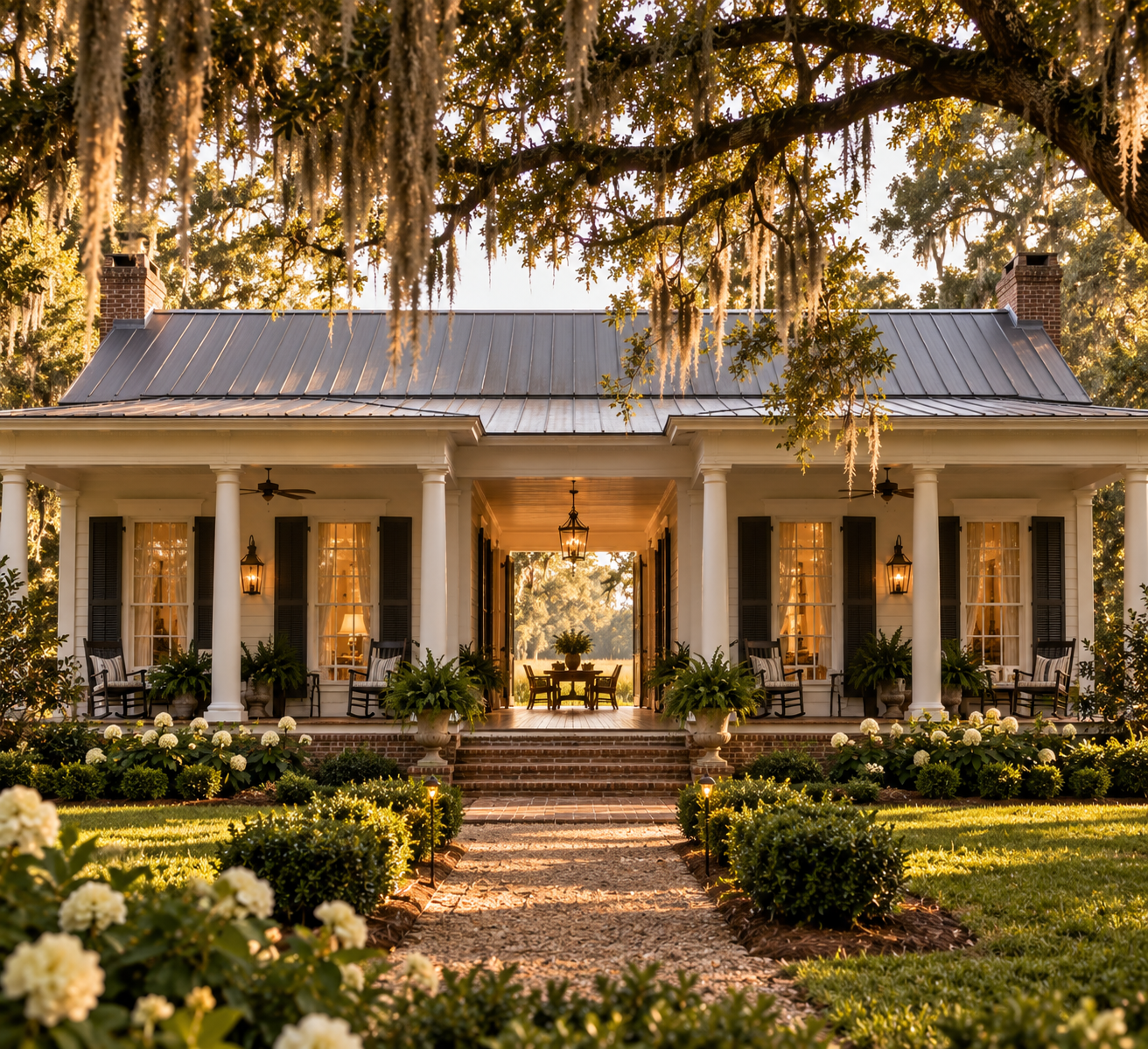 Dogtrot in a Southern Traditional Home