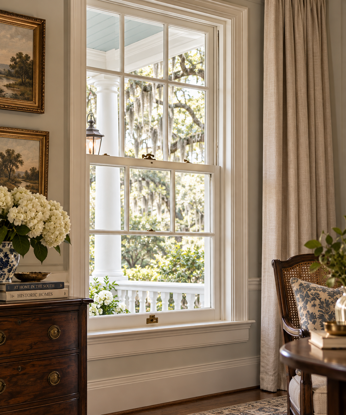 Double Hung Window in an old historic home