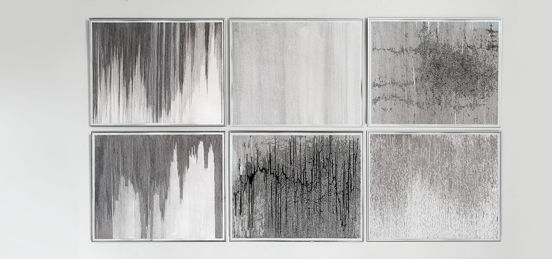 Xawery Wolski, Untitled, 2010-2011, ink on paper, 6 pieces of 48.3 x 61 cm each one