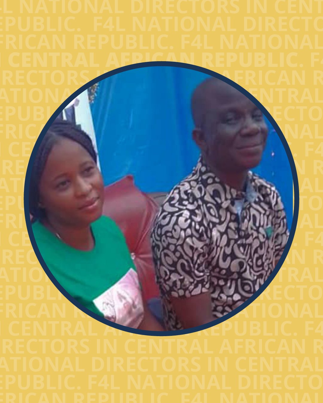 🌍 Welcome to the Team, Central African Republic!

We&rsquo;re excited to welcome Philippe and his wife Jeanette as the new Foundations For Living National Directors in the Central African Republic.

Philippe currently serves as Senior Pastor at Sham