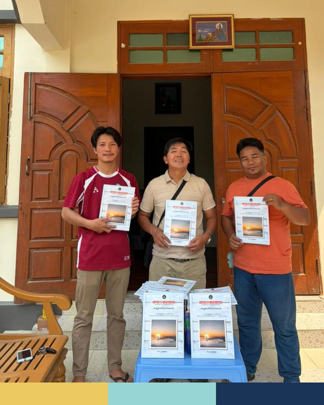🇲🇲 A powerful new chapter begins in Myanmar.

National Director Andrew (center) and his team are holding the very first copies of the newly printed Burmese discipleship books&mdash;marking the launch of discipleship training in this nation.

In the