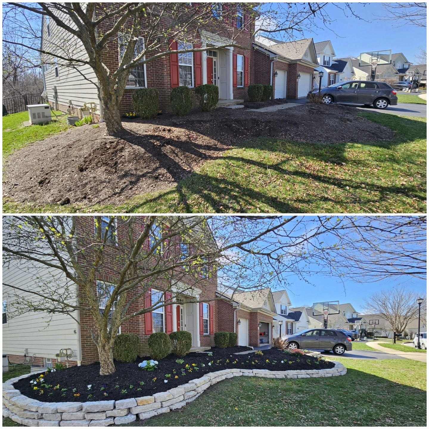 One of our favorite flower bed makeovers we've done recently!