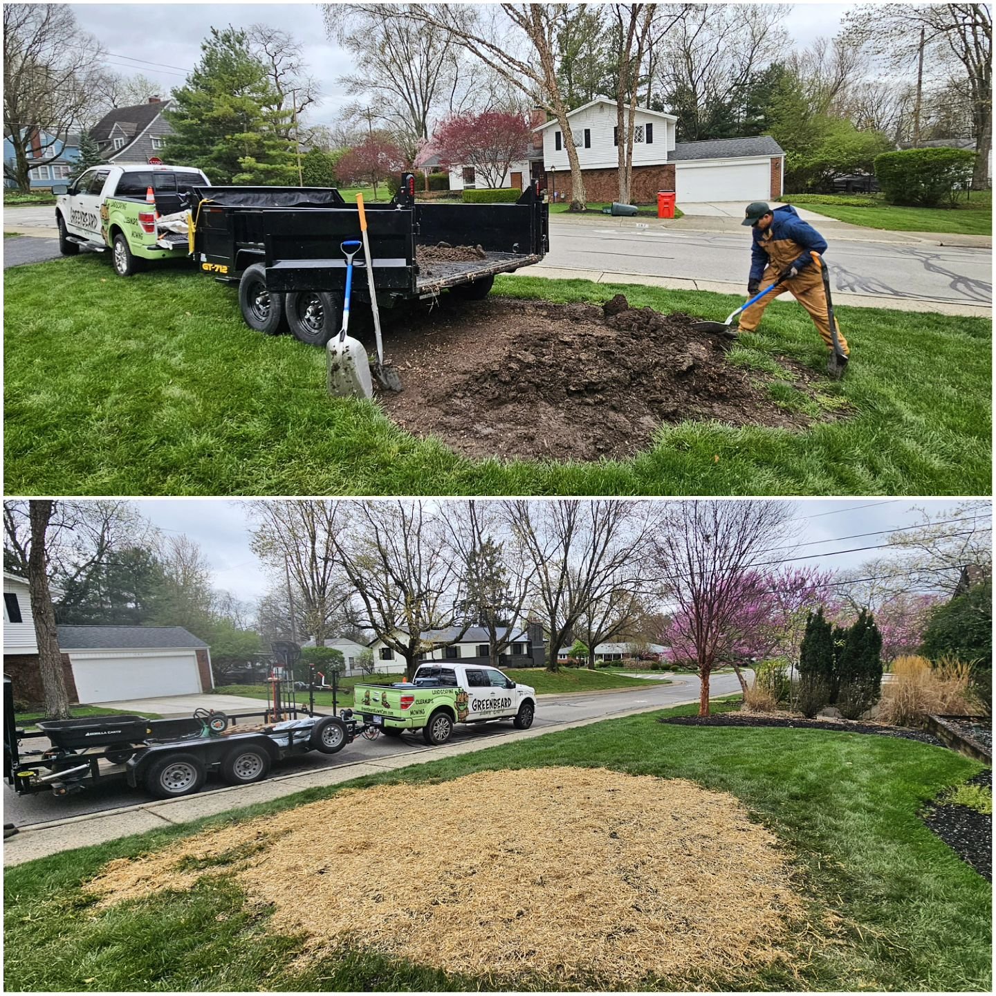 Reviving this patch with a little TLC! 🌳💚 Saying farewell to a tree doesn't mean waving goodbye to a beautiful lawn. #LawnRestoration #NewBeginnings