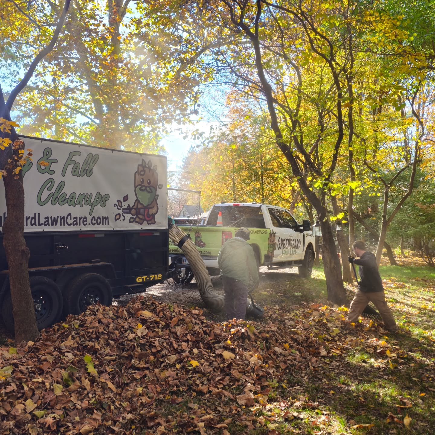 Another big leaf cleanup wrapped up. The team is out in full force keeping yards clear and ready for winter. Appreciate all of our clients who trust Greenbeard to take care of their properties each season.