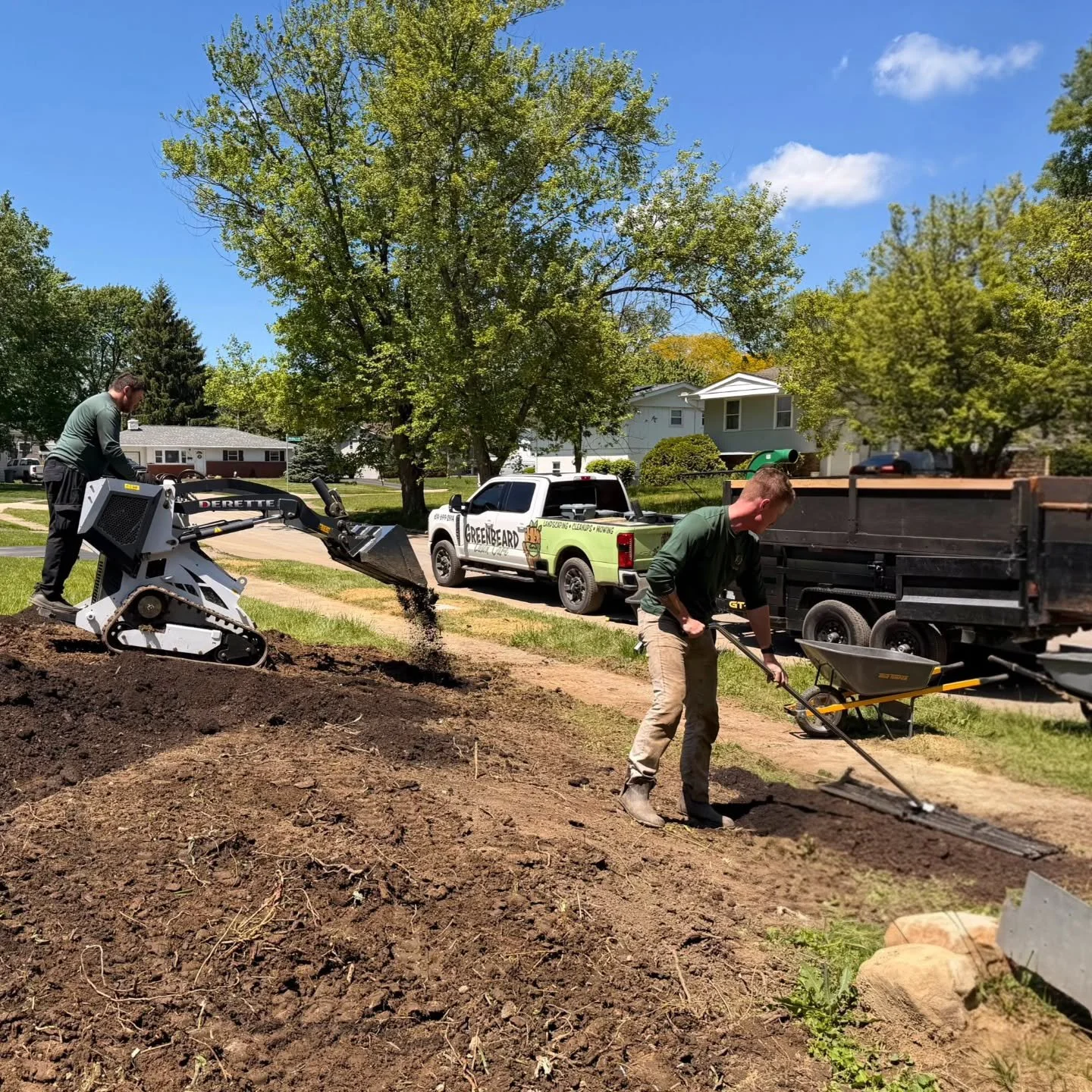 Building healthy lawns from the ground up 🌱
Our team hard at work on a full lawn grading and renovation project. From rough grading and soil prep to leveling and seeding, every step matters when creating a thick, healthy lawn built to last.
Whether 