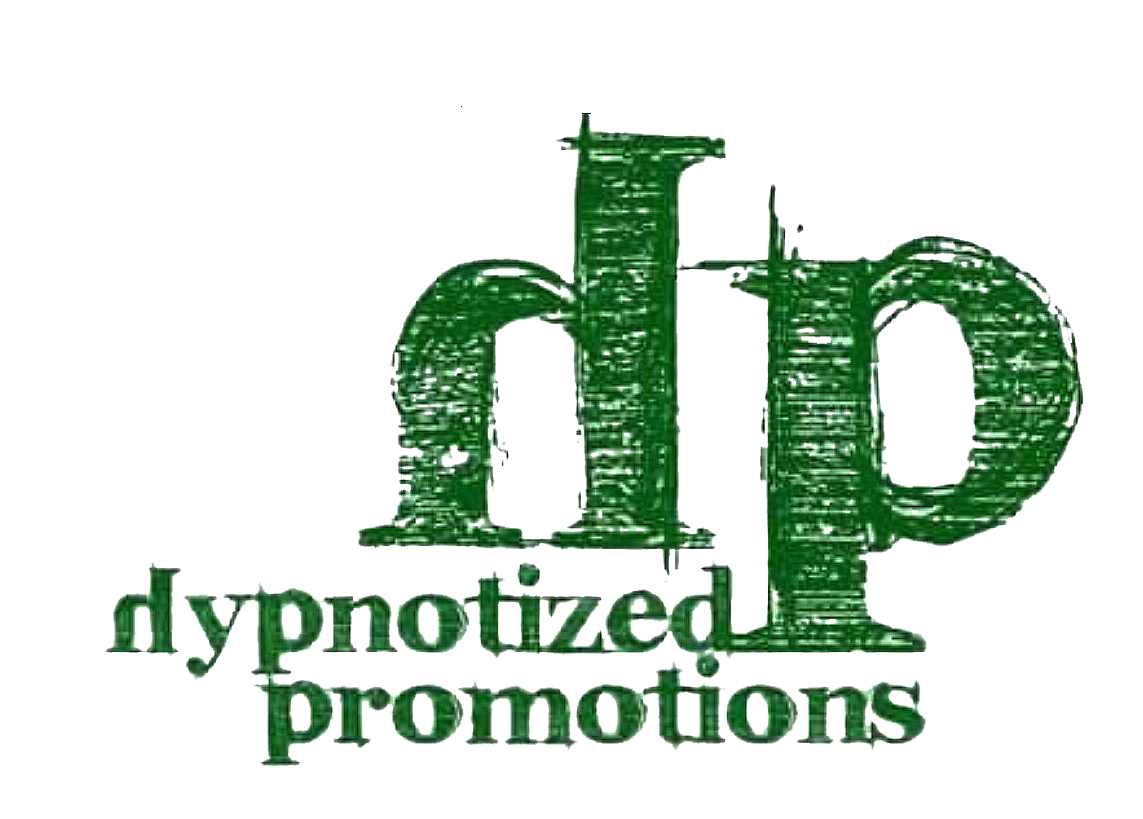 Green and black logo for Hypnized Promotions with stylized letters and a textured appearance.