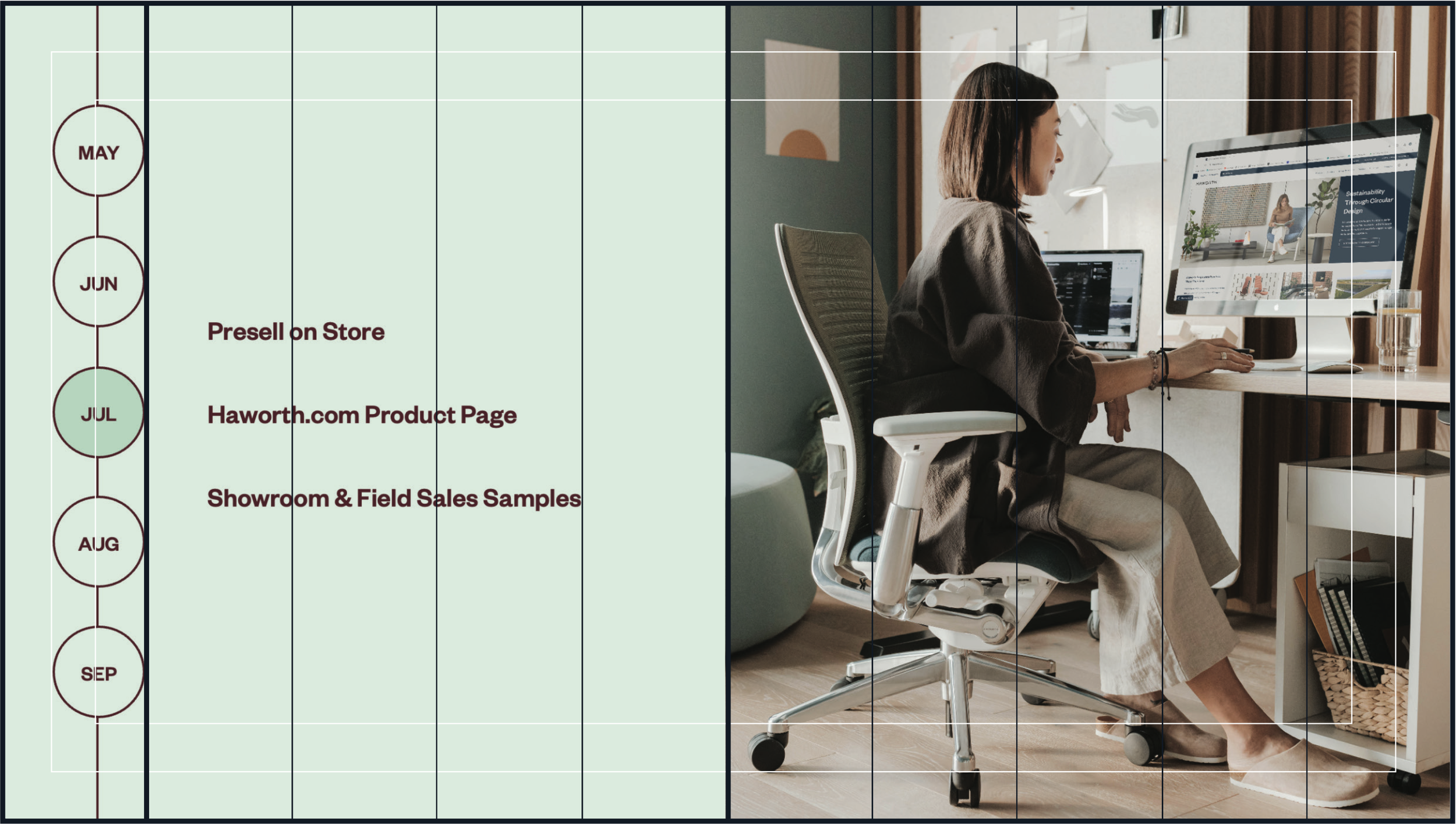 Here, both margins were used to determine the size and placement of the calendar
graphic along the left side.