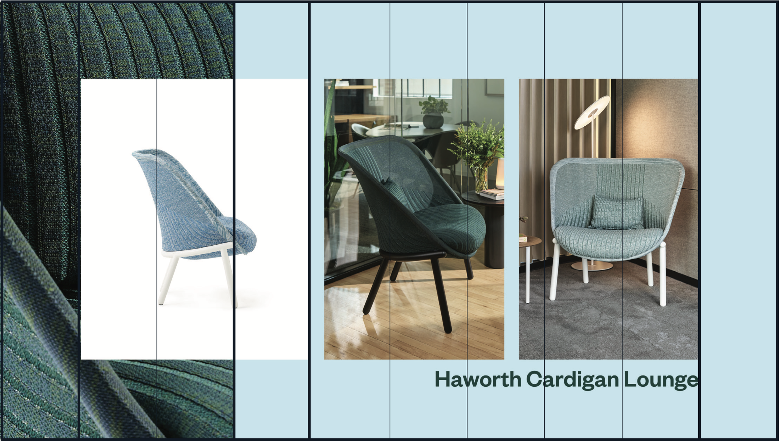 The outside columns were used as the margin width and the perimeter maintains an equal
frame. At first glance, the two images to the right might seem to break the grid, but in this
case, two pictures were evenly split between five columns, with consi