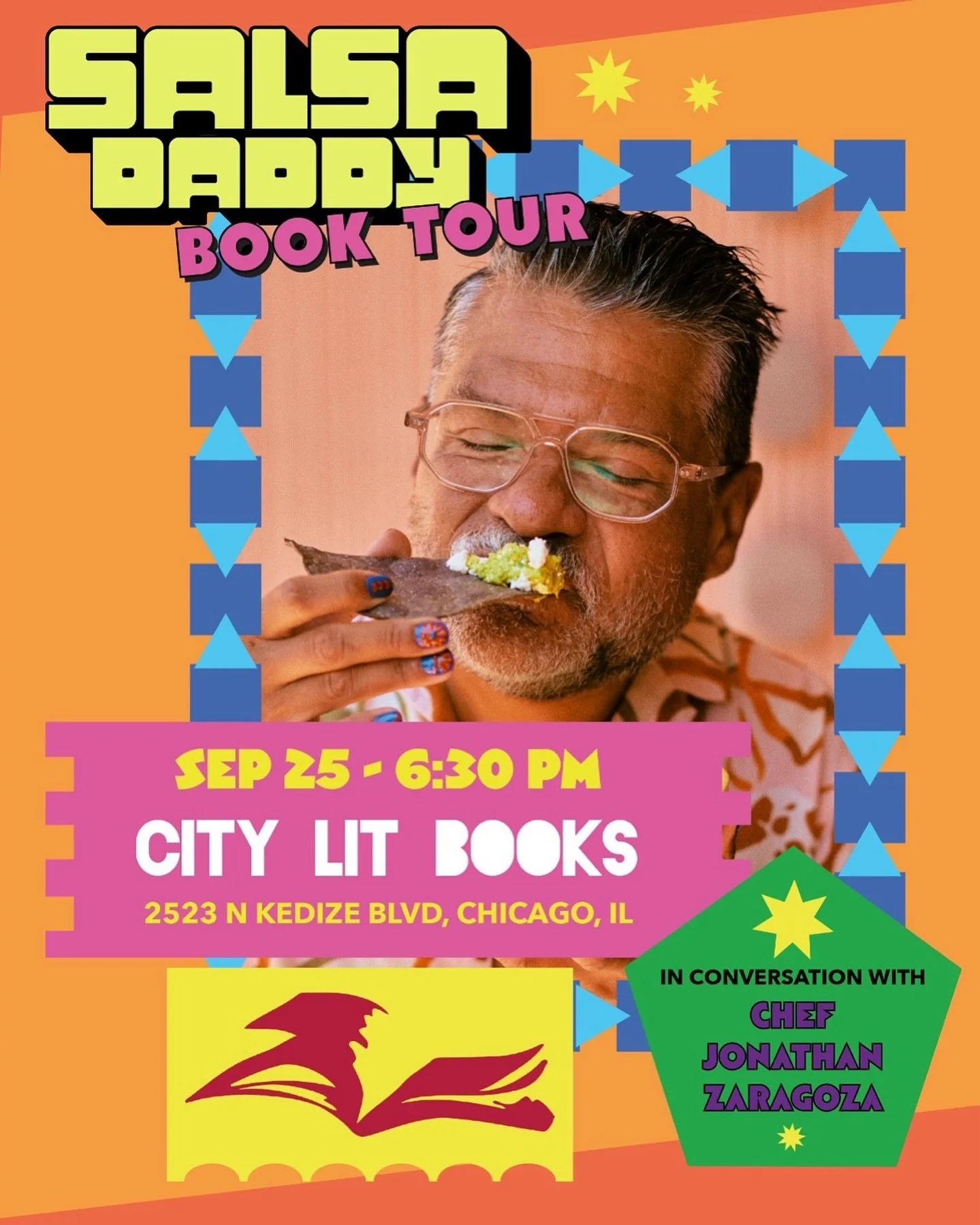 🌶️ CHICAGO! Salsa Daddy is coming your way. 🌶️

Next Thursday, Sept 25 at 6:30 PM, I&rsquo;ll be at @citylitbooks for a special Hispanic Heritage Month book talk with Chicago&rsquo;s own @goatboyintl We&rsquo;ll be talking all things salsa, Mexican