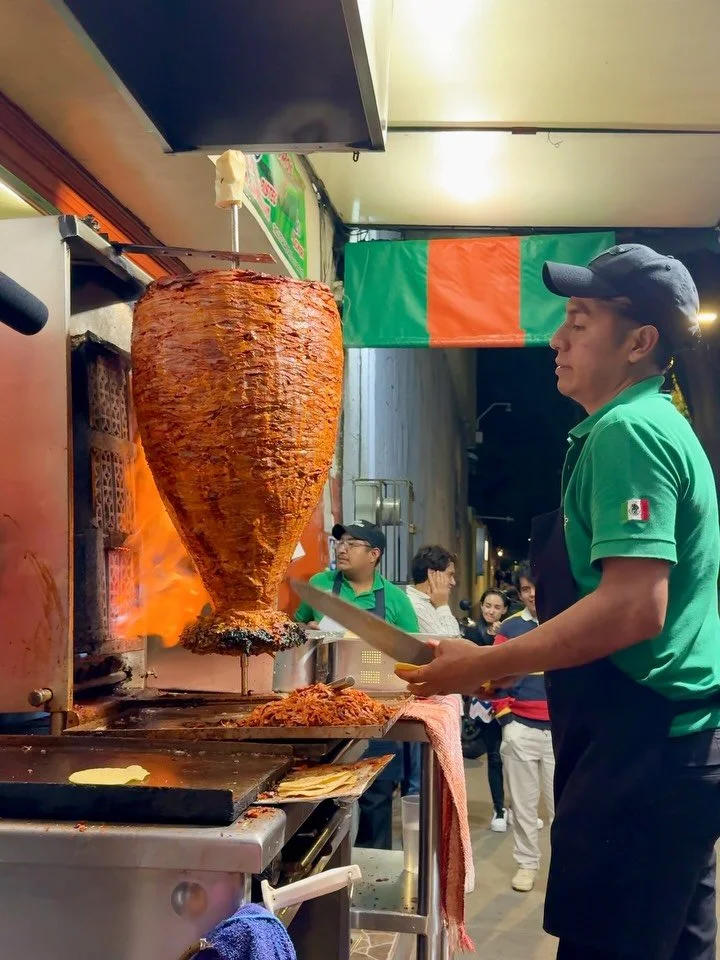 I have been eating my way around Mexico City for the last 25 years and it is so interesting to see the evolution of flavors and spices in al pastor tacos from then to now. I have written dozens of recipes for al pastor and each one is a point in time