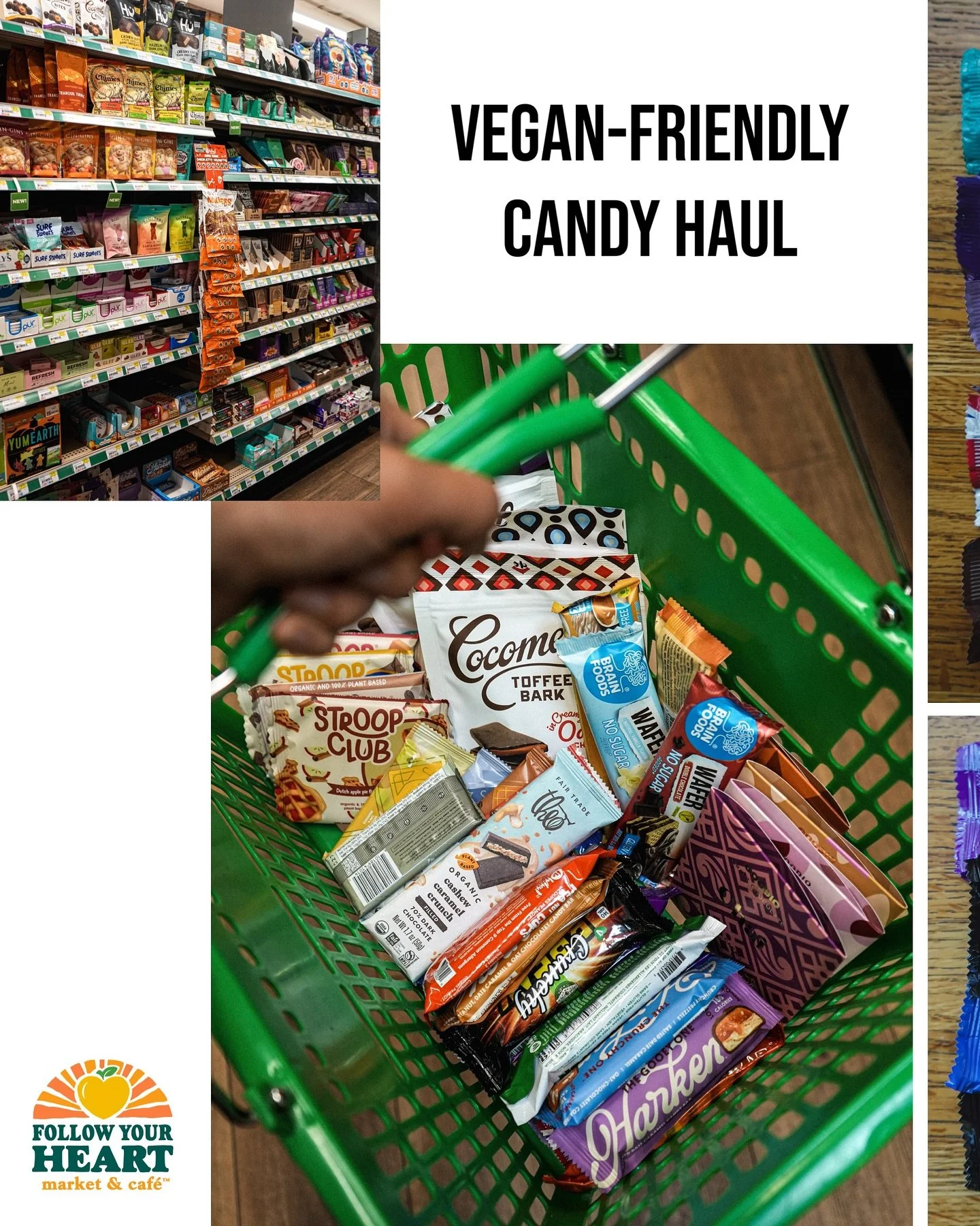 Can a vegan market ever have *too* many candy options??? Our answer is&hellip;never! 😉🍫🍬

Here we are featuring a line up of SOME of what we current have, from &ldquo;vegan-ized&rdquo; Childhood Favorites to Healthier Takes on indulgent treats, an