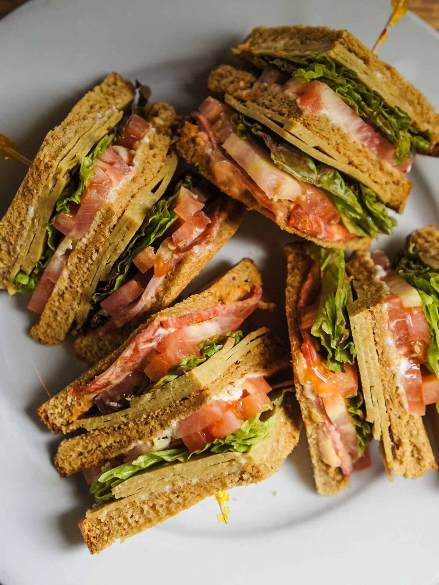 The Club Sandwich has been extra popular this week! 😍😉😋💕 

We make this classic sandwich 🥪 with house-made &ldquo;turkey&rdquo; slices, @beleafvegan bacon, fresh organic lettuce and tomato, and a generous layer of #vegenaise &amp; thousand islan