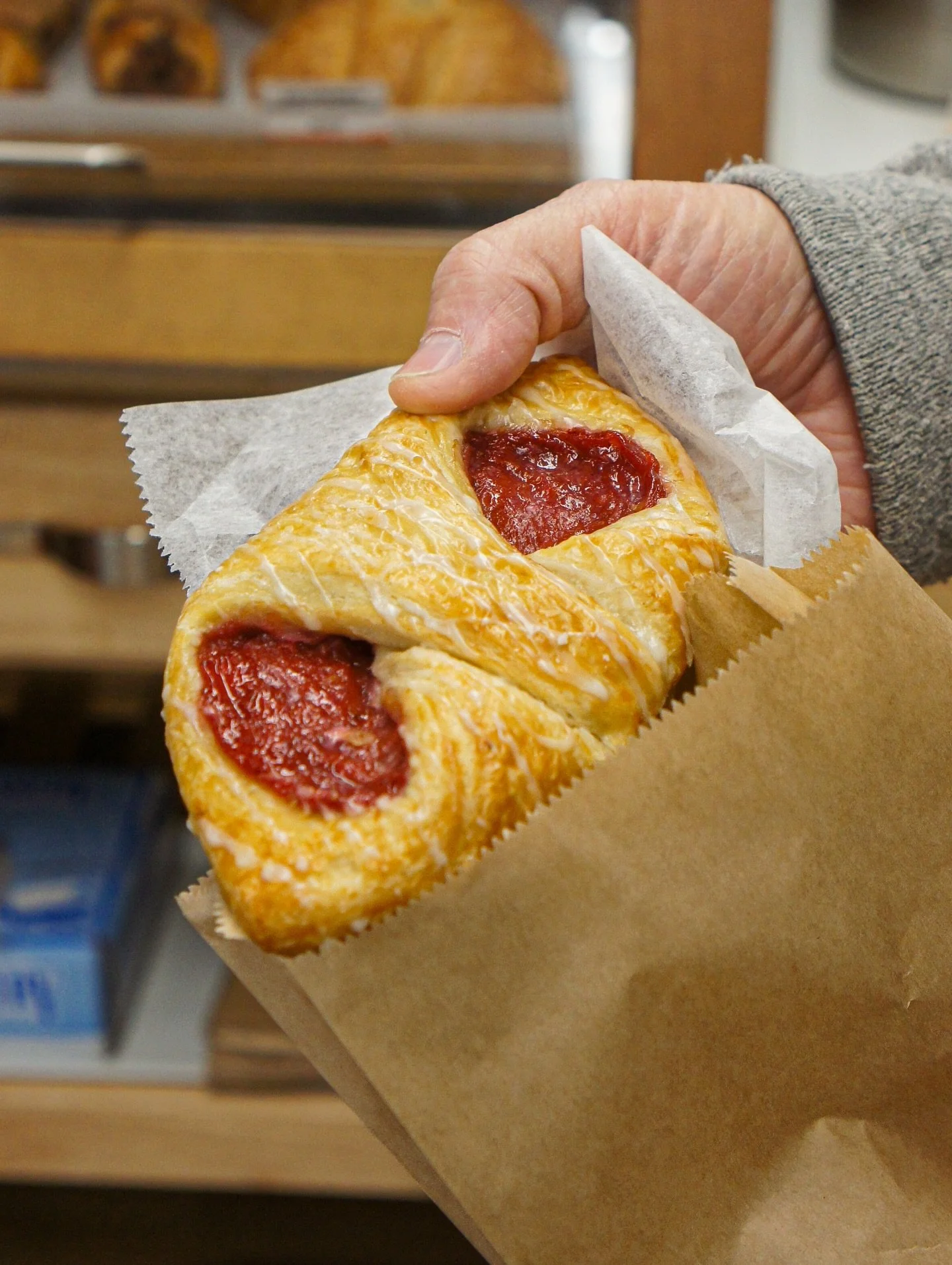 This sweet, sticky danish made with our handmade vegan pastry and fresh made strawberry filling is everything you want this morning (and afternoon)! 😋🥐🍓 Freshly baked in our kitchen everyday☀️

PRO TIP: grab a couple extra pastries and rebake them