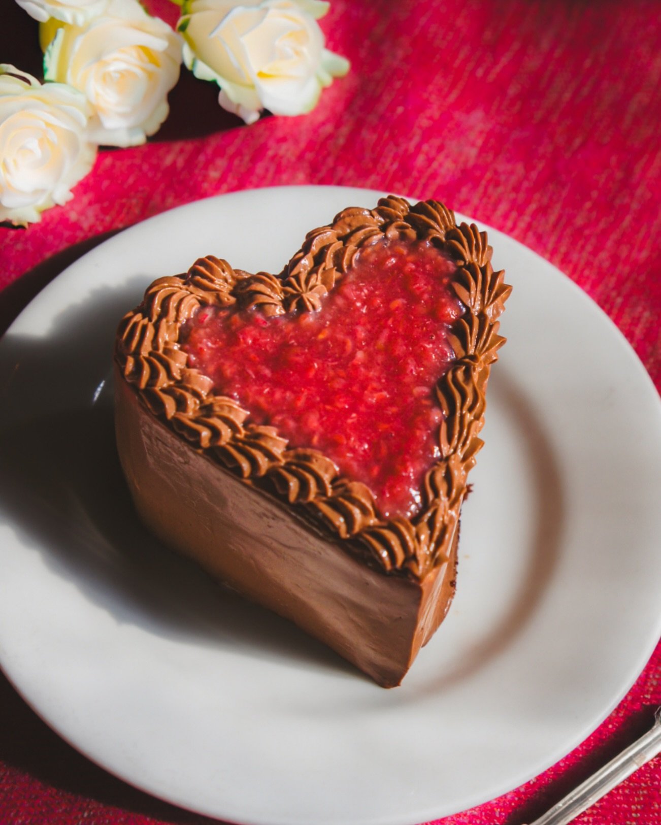 Mini Chocolate Heart Cakes from @risingheartsbakery have arrived! 💘 Just in time for #NationalChocolateCakeDay next week 🍫 and for Valentine&rsquo;s Day in a few weeks! 

Layers of our classic chocolate cake, silky chocolate mousse, and tart raspbe