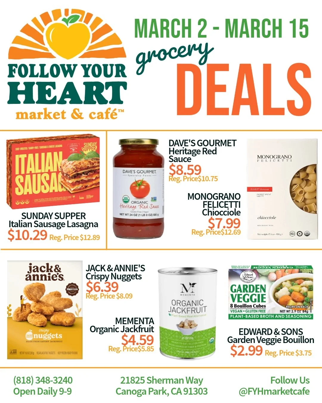 Fuel through the work/school week with savings on breakfast favorites 🧇🥣🥜🥛 and comfort classics! 🍝🌱 Read more below ⬇️ 

💛 Actually delicious 🤭 bars from @tosisnacks &amp; @btr.nation 
💛 Gluten Free and organic waffles from the OG @naturespa