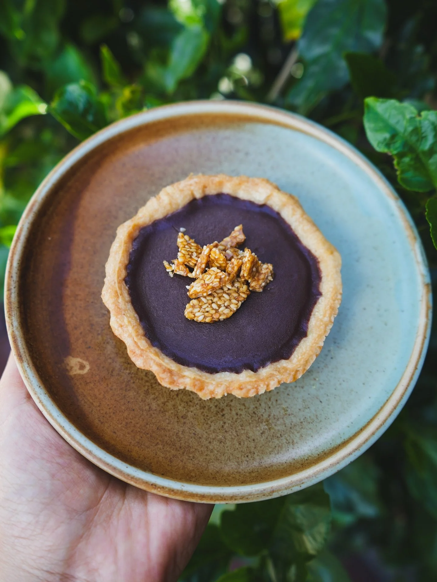 Look what the bakery just dropped off 😍🍫🍮 A Miso Caramel Chocolate Tart with Sesame Brittle 🌸 

Our staff are already obsessed 🤤 

Very limited quantity (for now) - if you&rsquo;re in the area, come by today to grab one!! You&rsquo;ll find it in