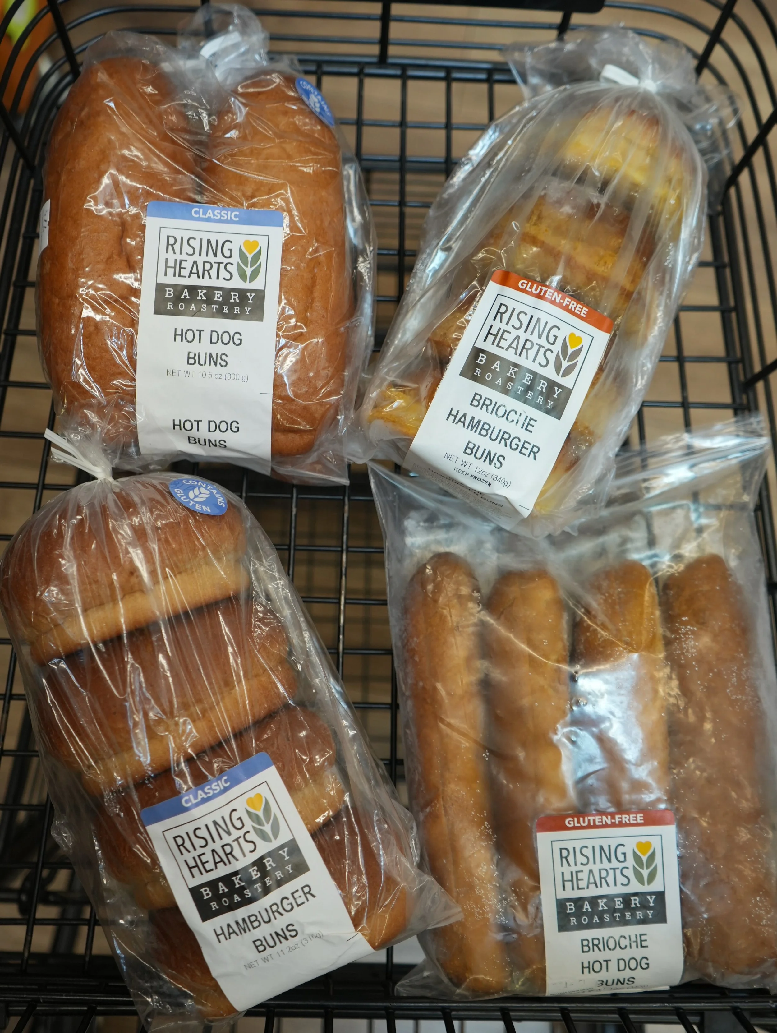 A dedicated post for our brioche buns from our bakery @risingheartsbakery 💕 Grab them for your cookouts this weekend! 🍔🌭🍖 We have classic made with organic wheat &amp; our famous gluten free version too 😊