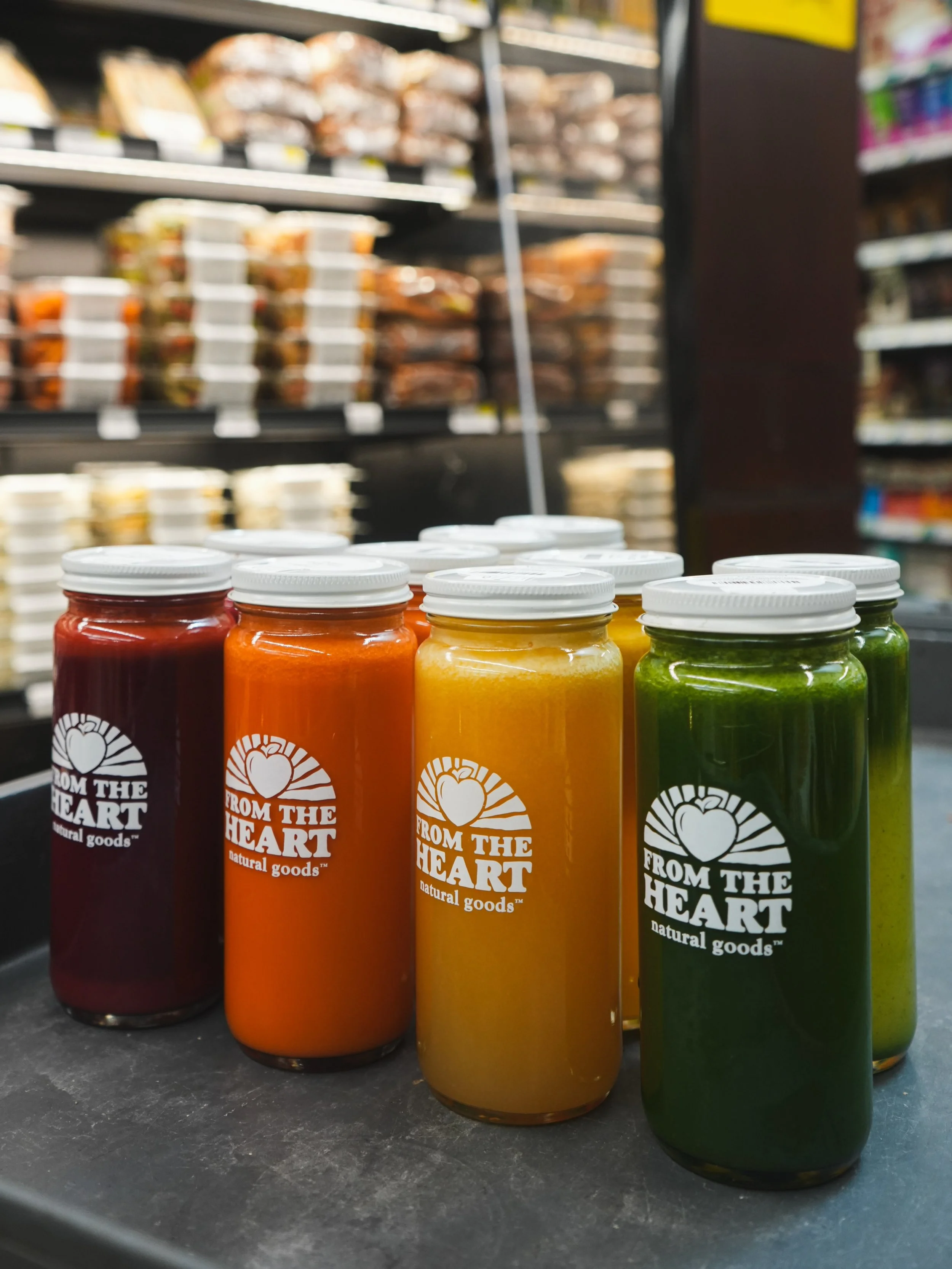 Beat the heat 💦 with our fresh pressed organic juices 🍉🍋🥒 Made fresh daily ☀️🌿💖 with the same, high quality 100% organic fruit and vegetables we sell in our market 🫶

#FYHmarketcafe