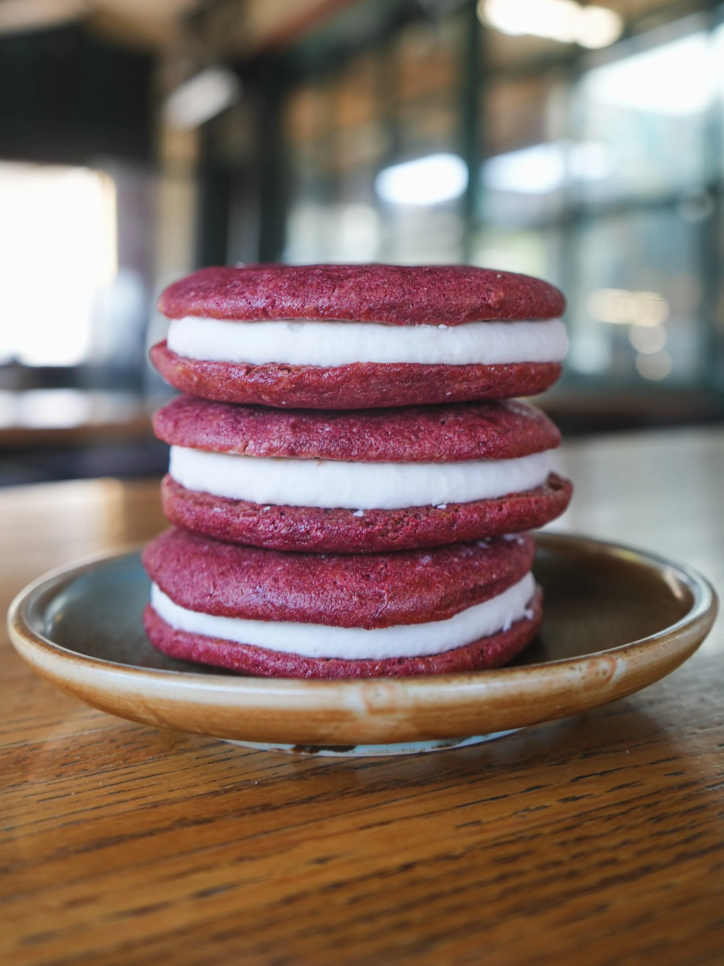 @risingheartsbakery has done it again&hellip;say hello to a new flavor of our popular #glutenfree whoopie pies! &hearts;️ Red Velvet with Cream Cheese filling 😍 

Our line also includes:

💛 Classic Chocolate 🍫 
💛 Chocolate Chip 🍪
💛 Oatmeal Coco