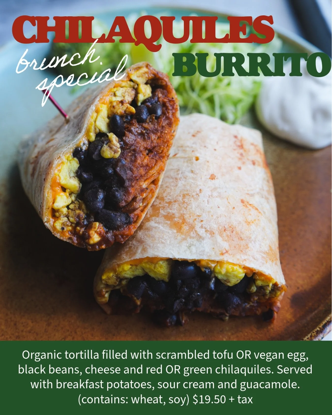 Chilaquiles Burrito - this long weekend ONLY! (Saturday/Sunday/Monday 9AM to 3PM) 

As if you needed another incentive to come this weekend&hellip;😉 

#FYHmarketcafe