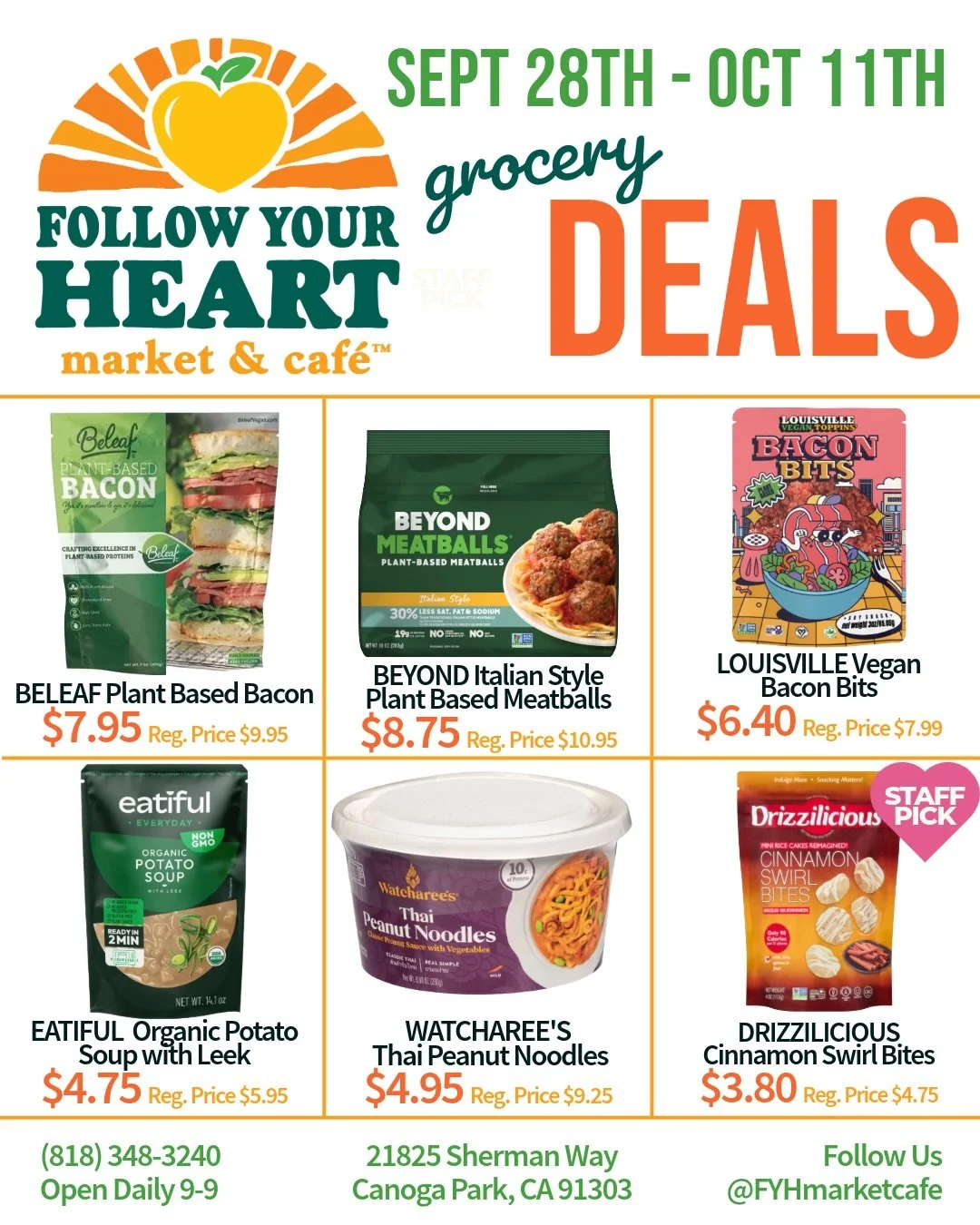 New sales❣️this week in our #plantbased grocery store 🛒🌱🌈