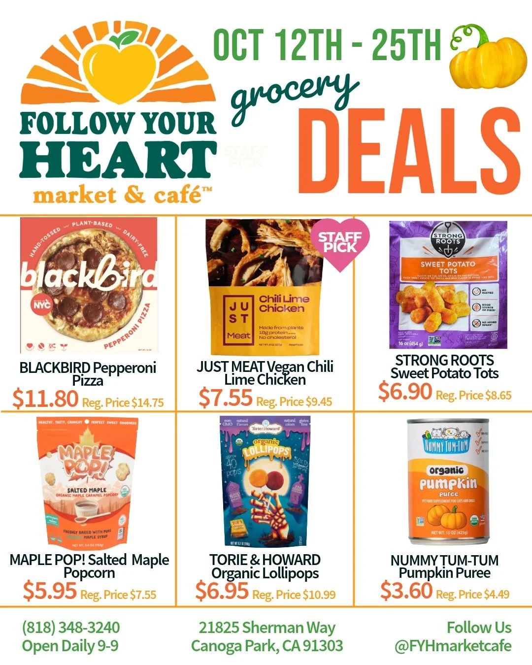 On sale now‼️ Look out for our our seasonal items, including pumpkin flavored&hellip;everything 👻🎃 and vegan-friendly / allergen free Halloween candy 🍬🍭🍫