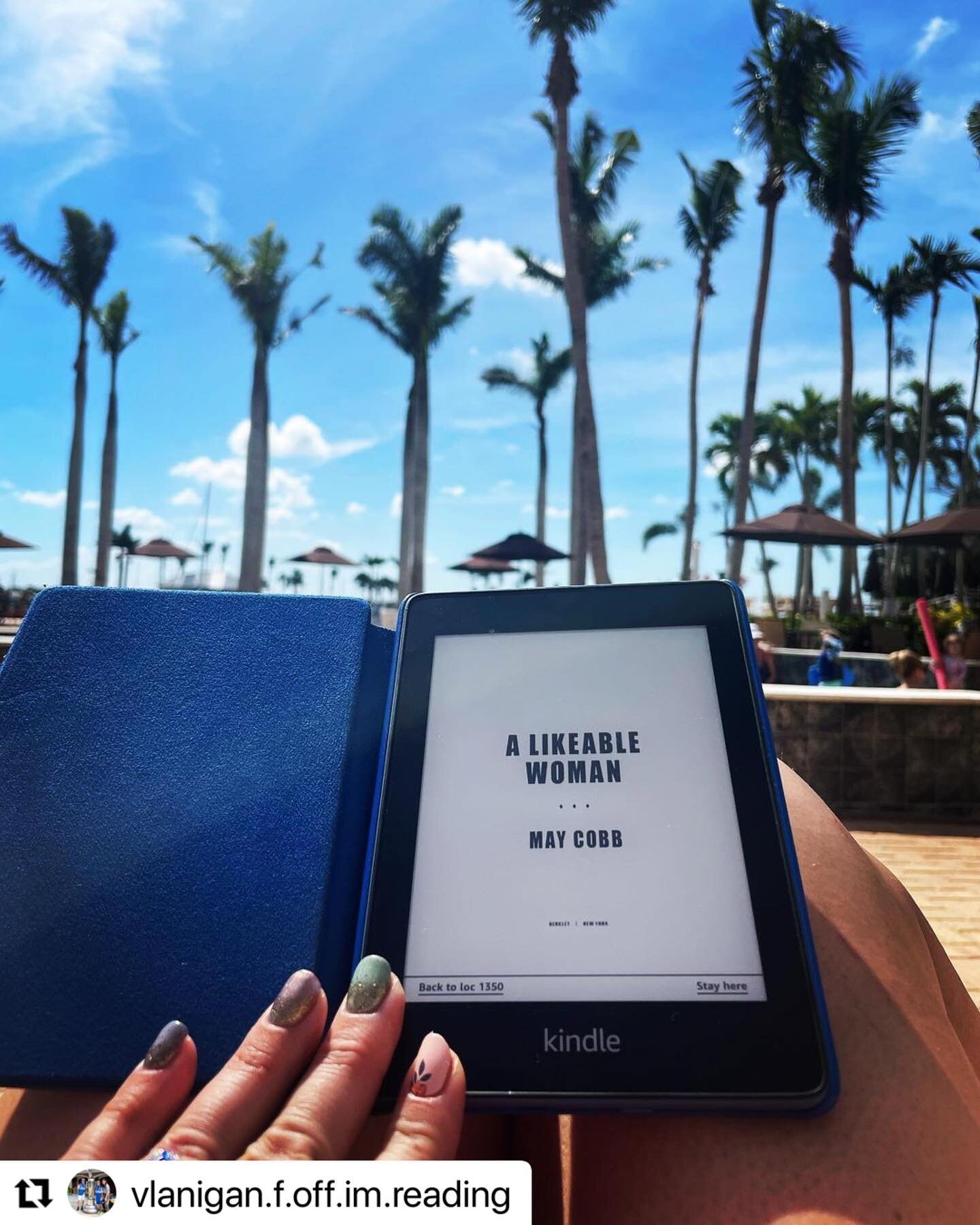 Thanks so very much to the fabulous @vlanigan.f.off.im.reading for this post about A LIKEABLE WOMAN! 😎🌴🏝👙#alikeablewoman 

#Repost @vlanigan.f.off.im.reading with @use.repost
・・・
Wishing I was still on vacation with Sunshine and my fave @may_cobb