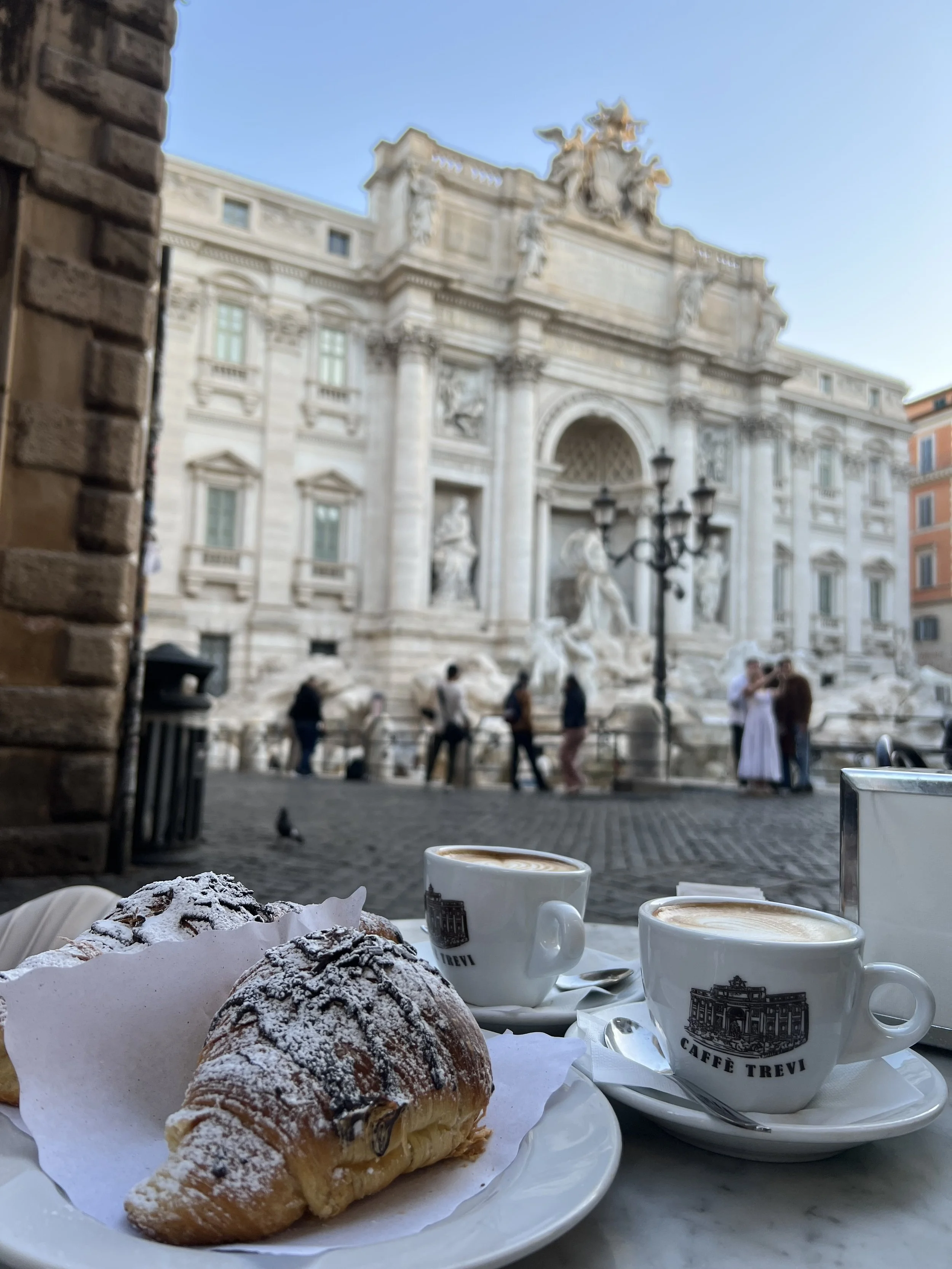 📍Caffe Trevi 
cappuccini + nutella cornetti with a view