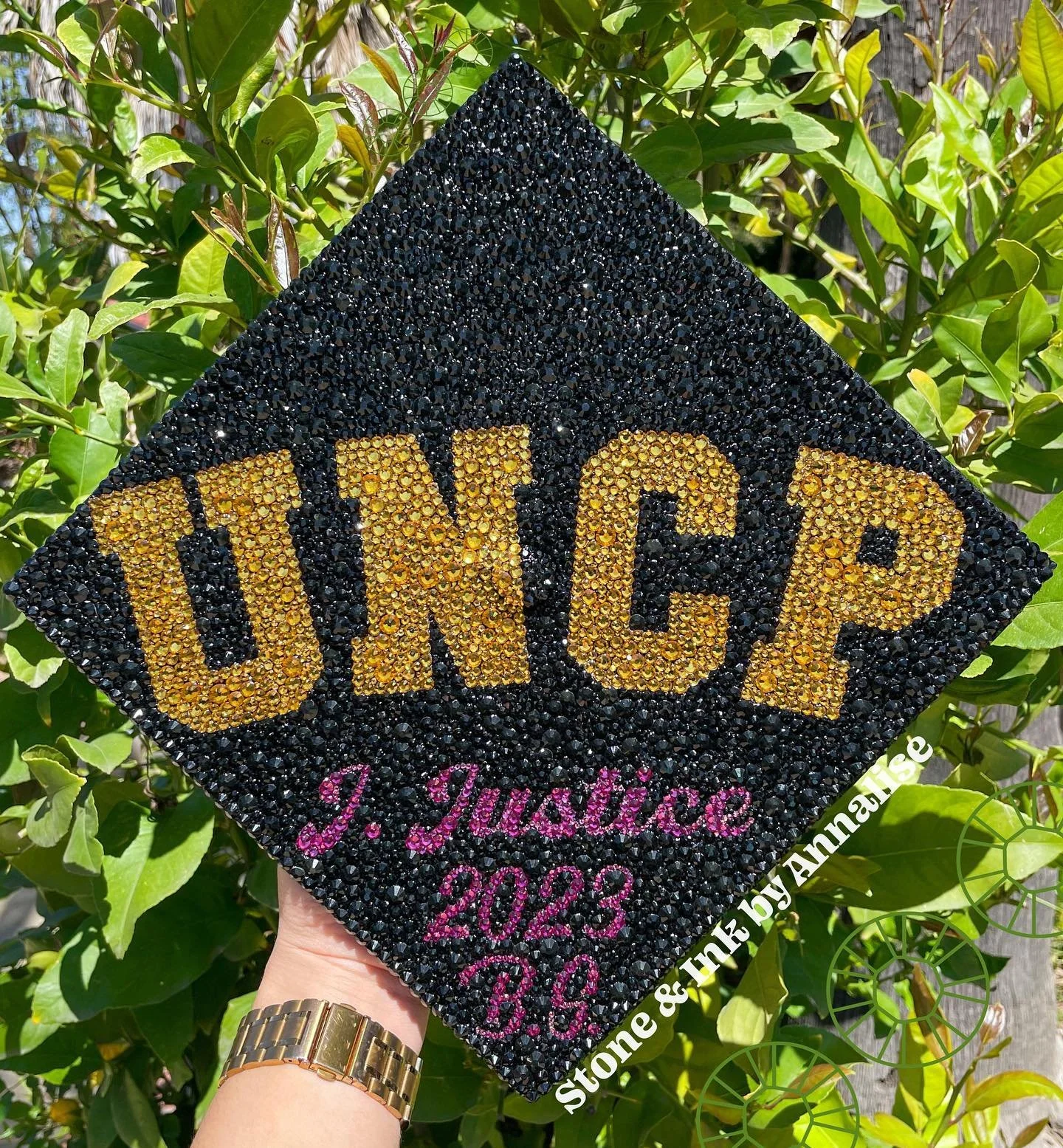 This Barbie is a graduate. Decided to take a moment and appreciate my spring grads that wanted to add a little pink to their caps! Pink is my favorite color so I was so excited when multiple graduates this past semester wanted to add it to their cap 