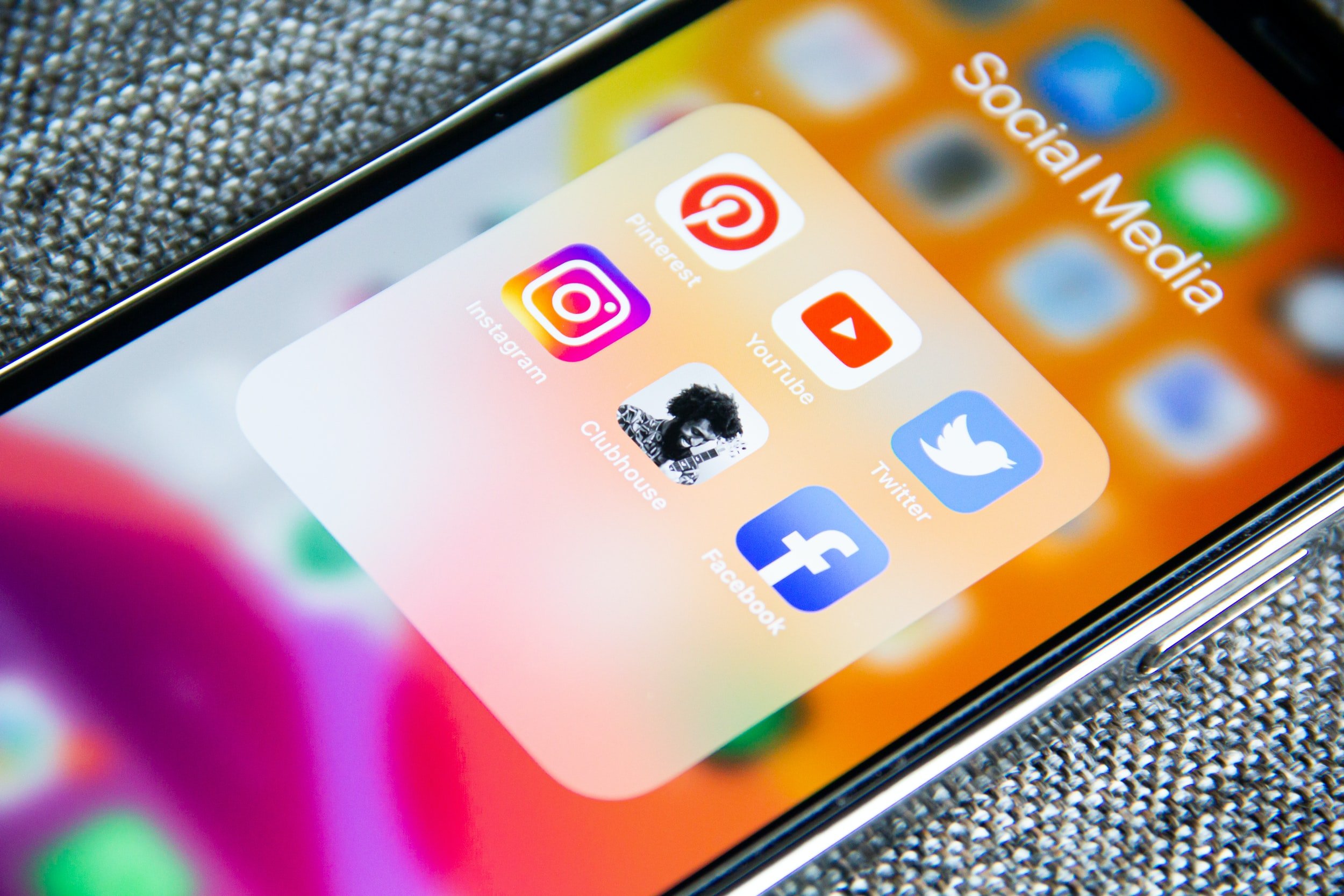 mobile device with social media apps
