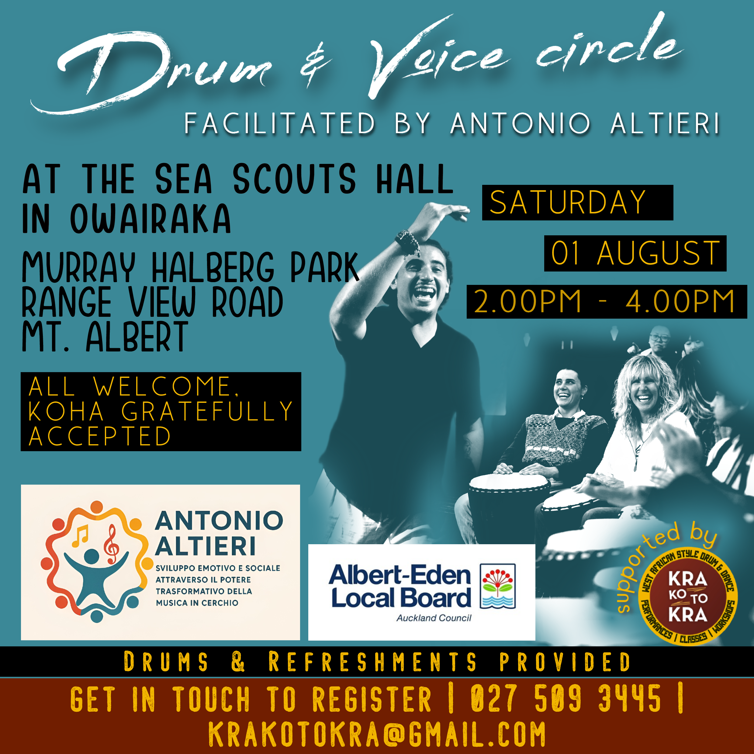 Drum and Voice Circle - Facilitated by Antonio Altieri