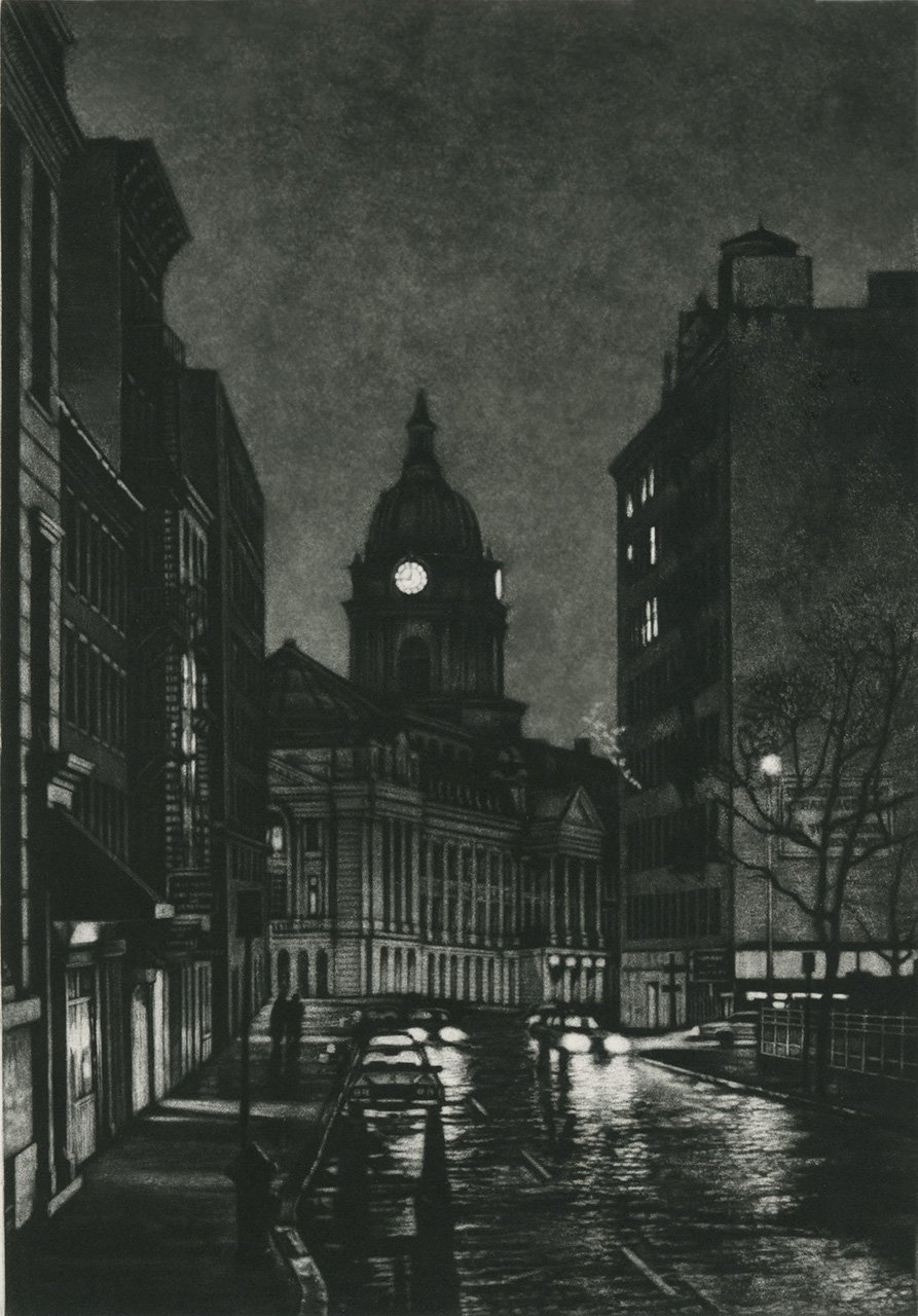 Cleveland Place, 9 x 6", mezzotint