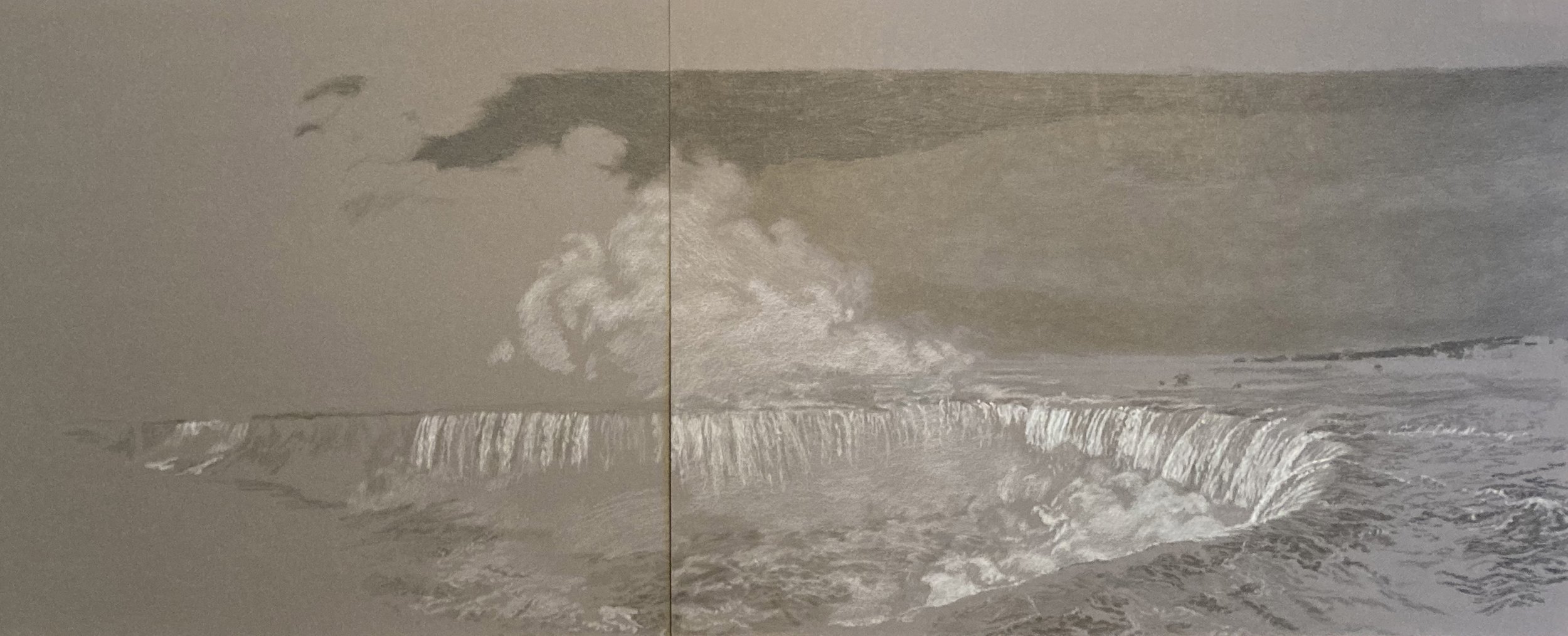 Big Cloud, 17 x 47", pencil on paper