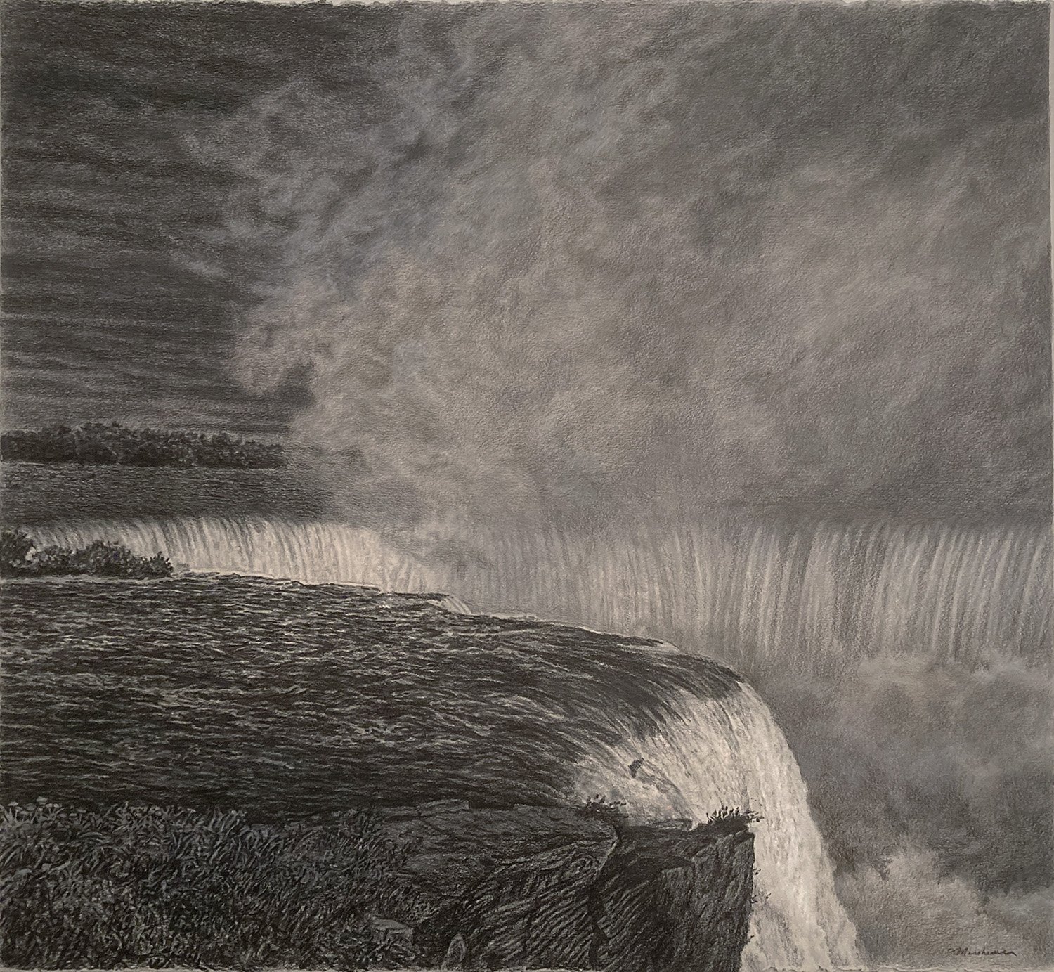 Edge of the World, 22 1/4 x 24", pencil on paper