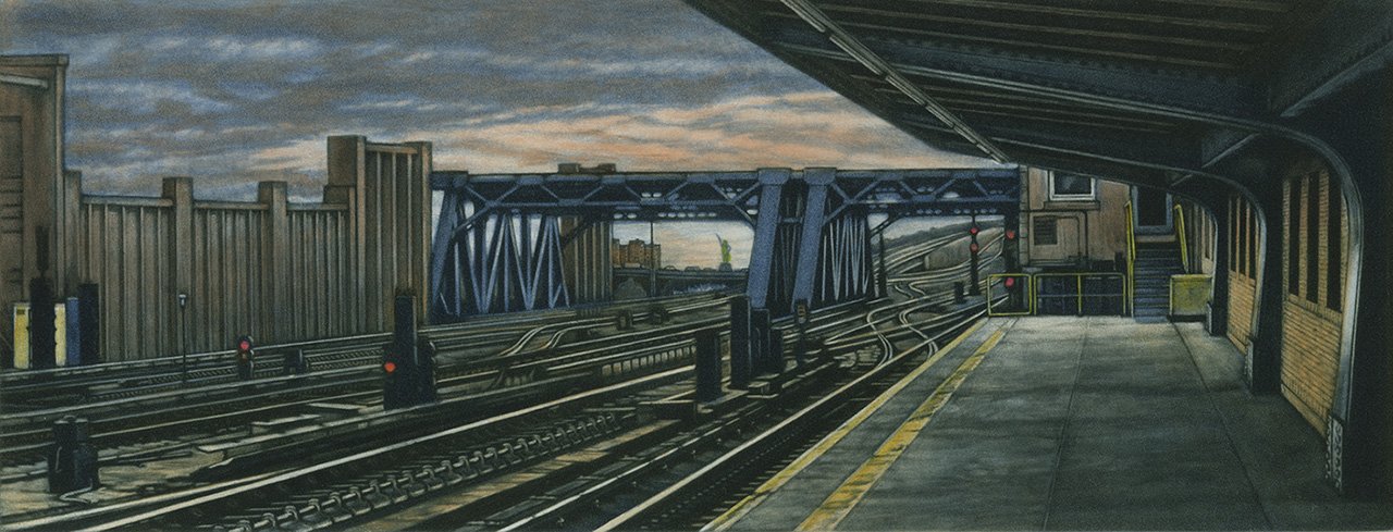 4th Avenue, 4 1/4 x 11 1/4"  mezzotint