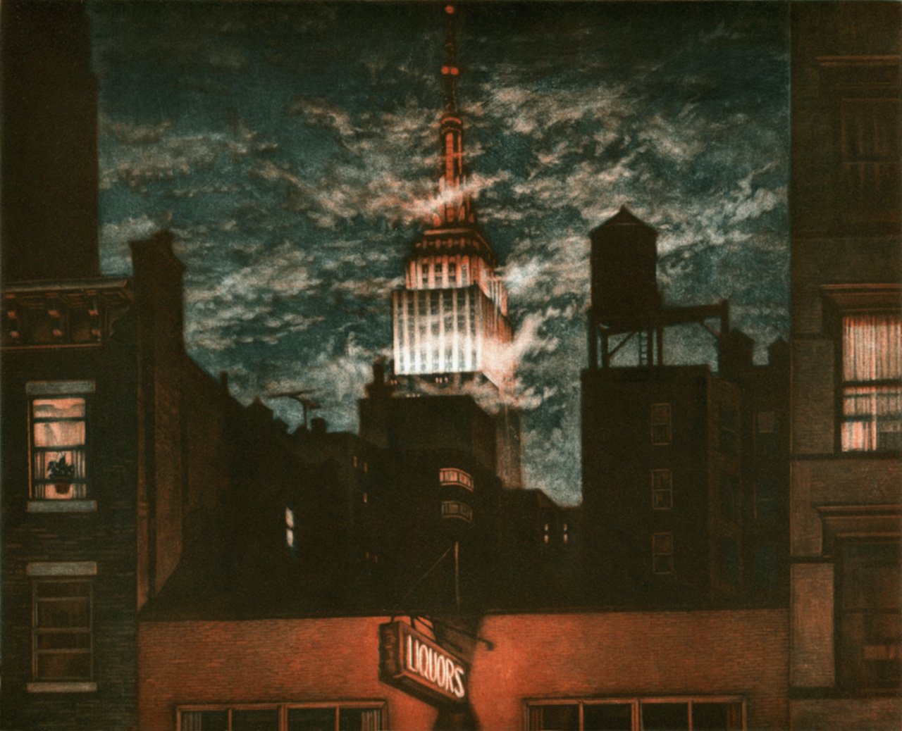 Empire Glow,  8 1/4 x 10",  mezzotint