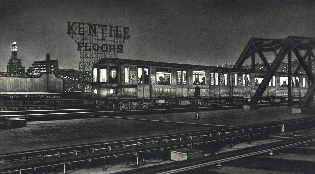 Manhattan Bound, 6 1/2" x 11 3/4", mezzotint