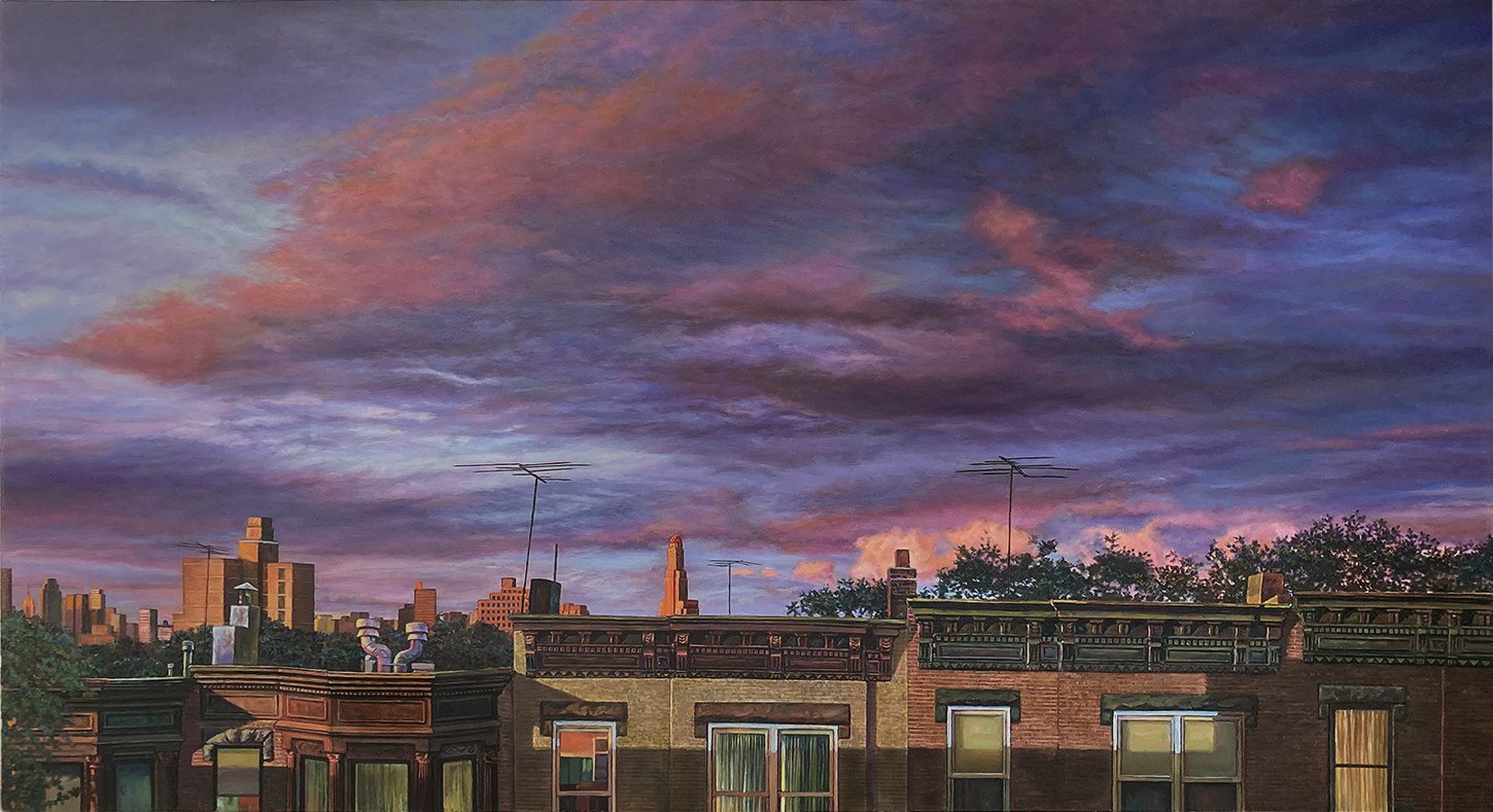 Late Afternoon, 22 x 40", Oil on panel.