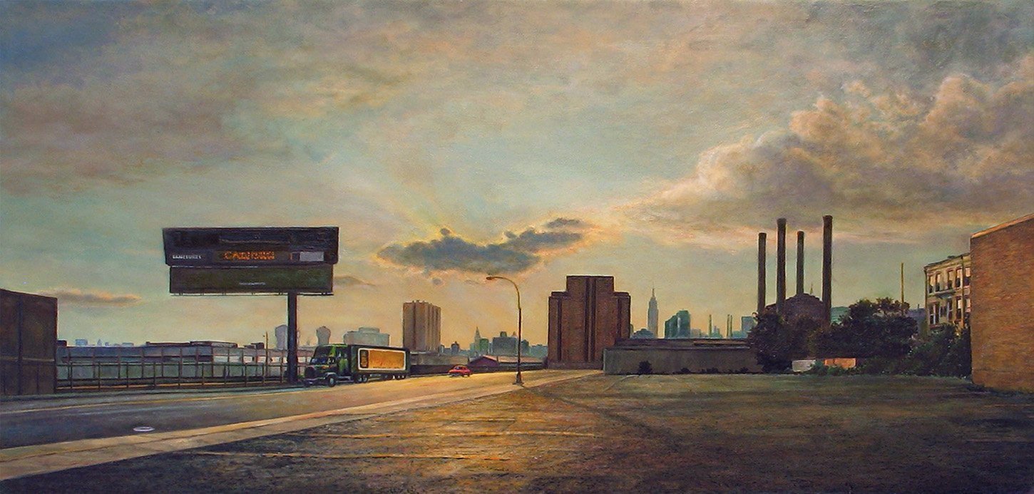 Long Island City, 11 x 20", Oil on panel.