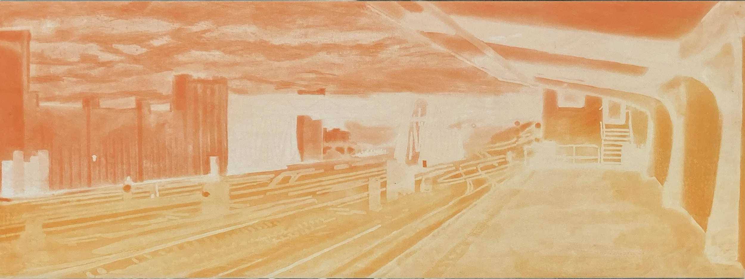 Orange Plate of the 4th Avenue print