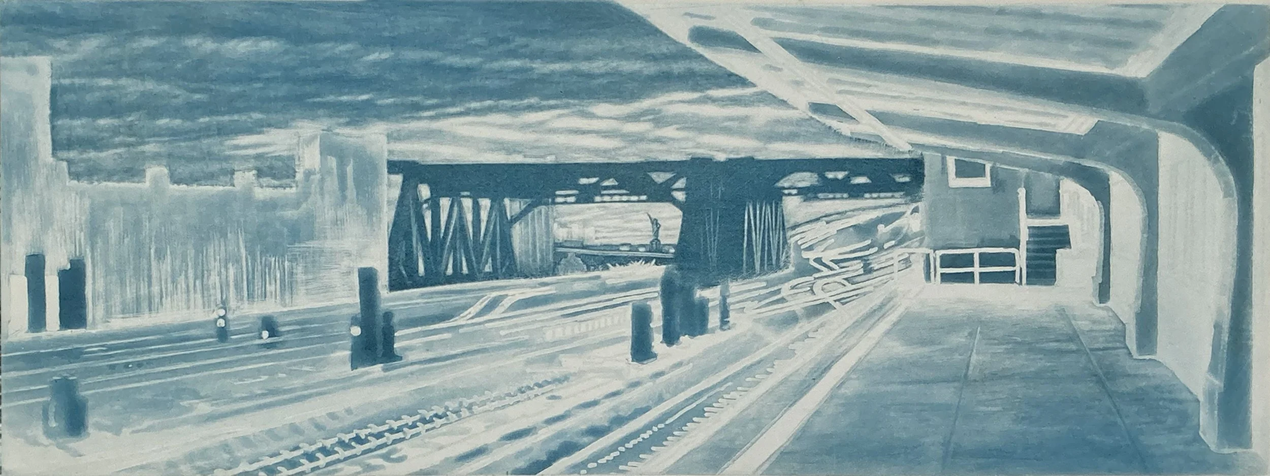 Blue Plate of the 4th Avenue print