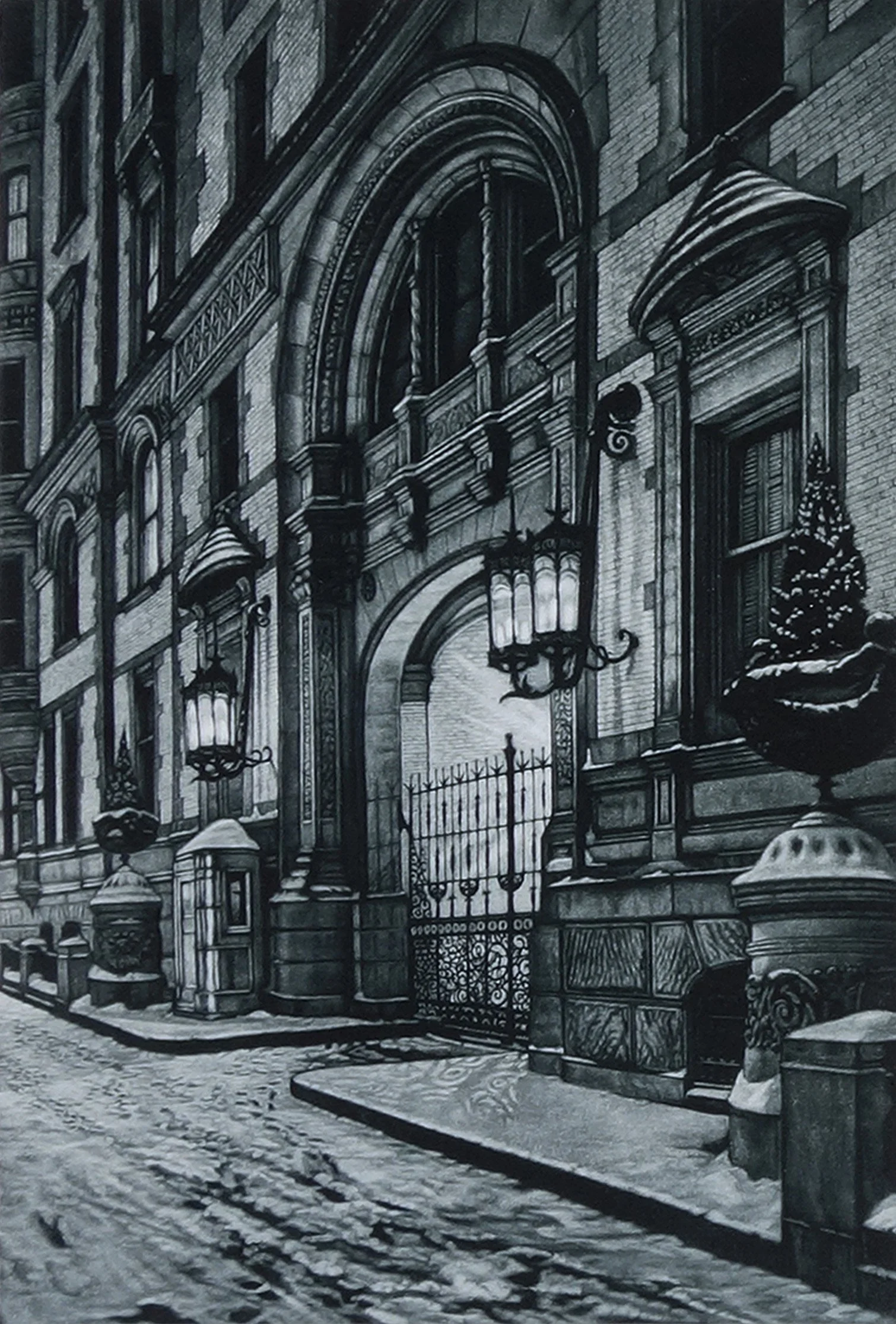 The Dakota's mezzotint key plate