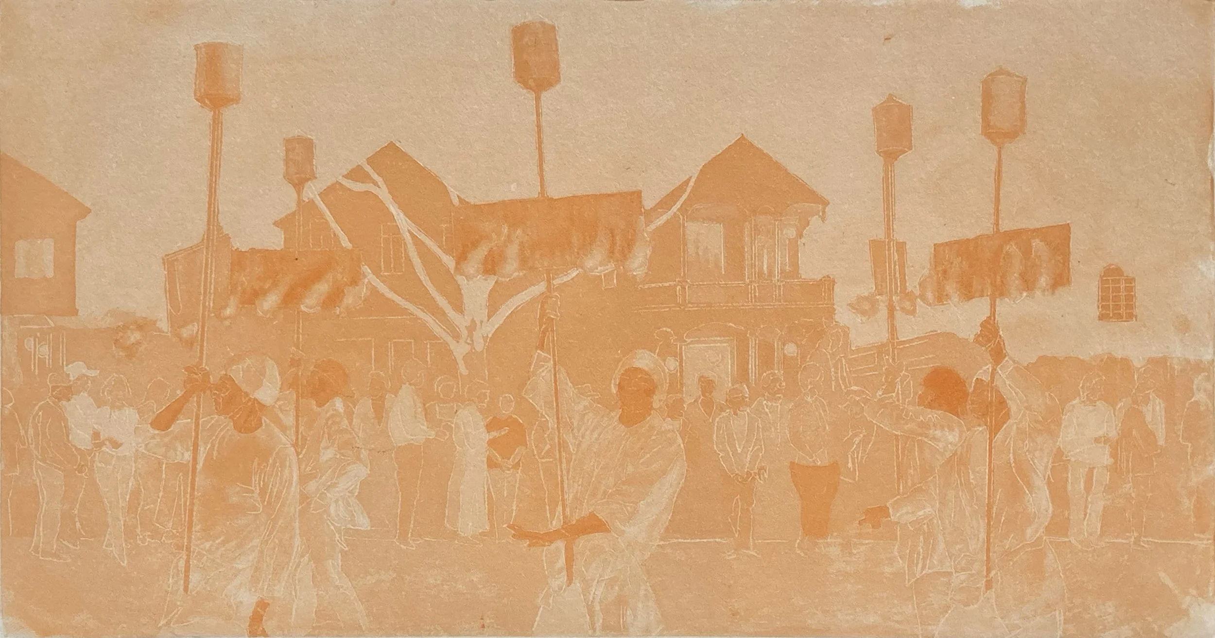 Fire Dance - first proof of orange plate
