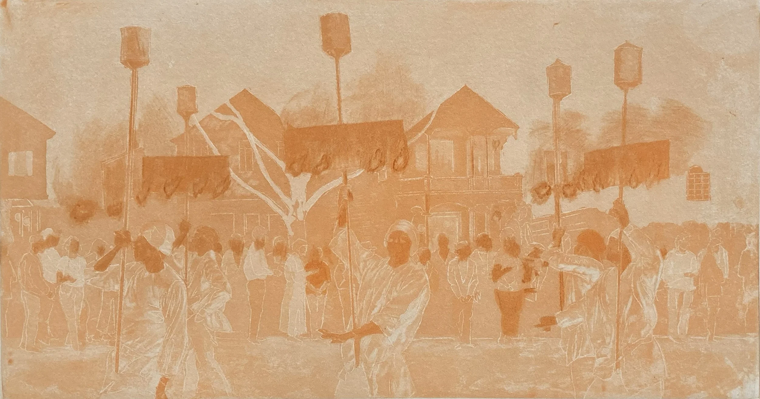 Fire Dance - third proof of orange plate