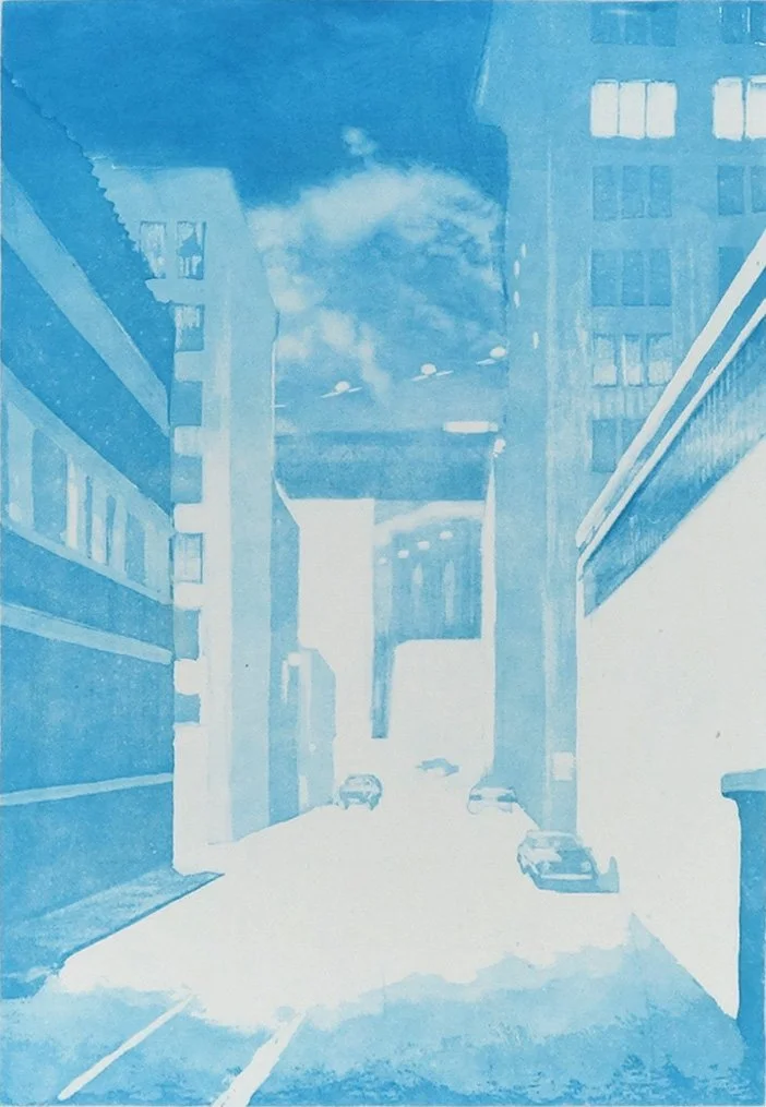 Plymouth Street - blue plate