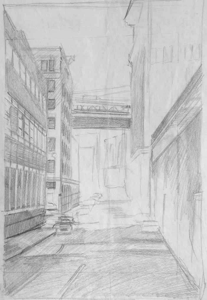 Plymouth Street - sketch