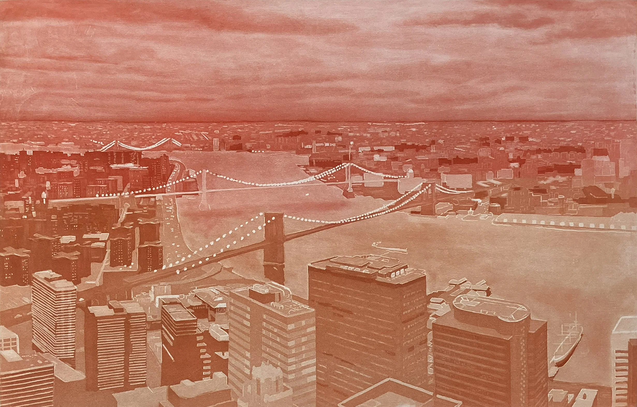 Three Bridges - orange plate proof II