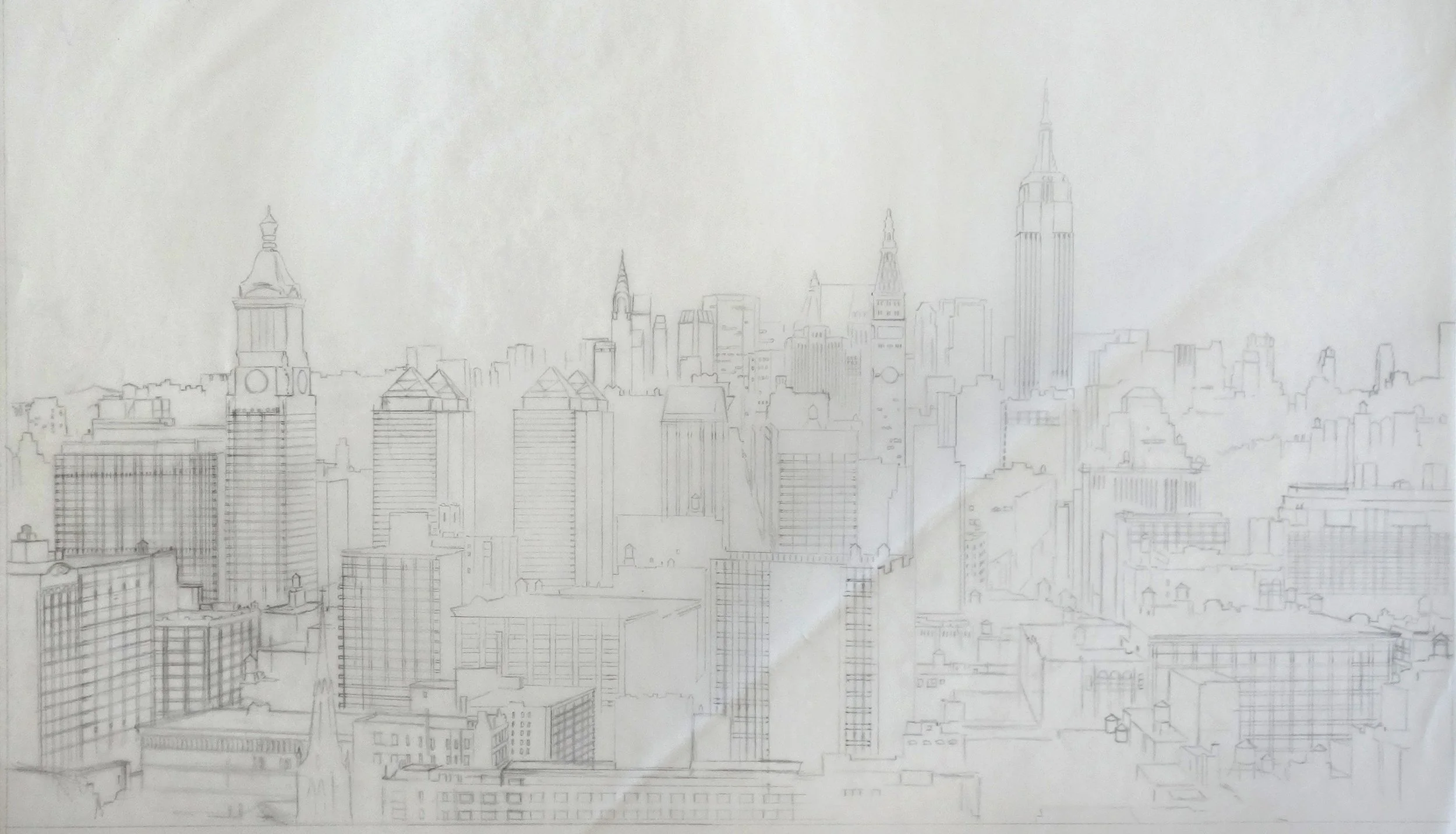 Penthouse - final drawing for plate 