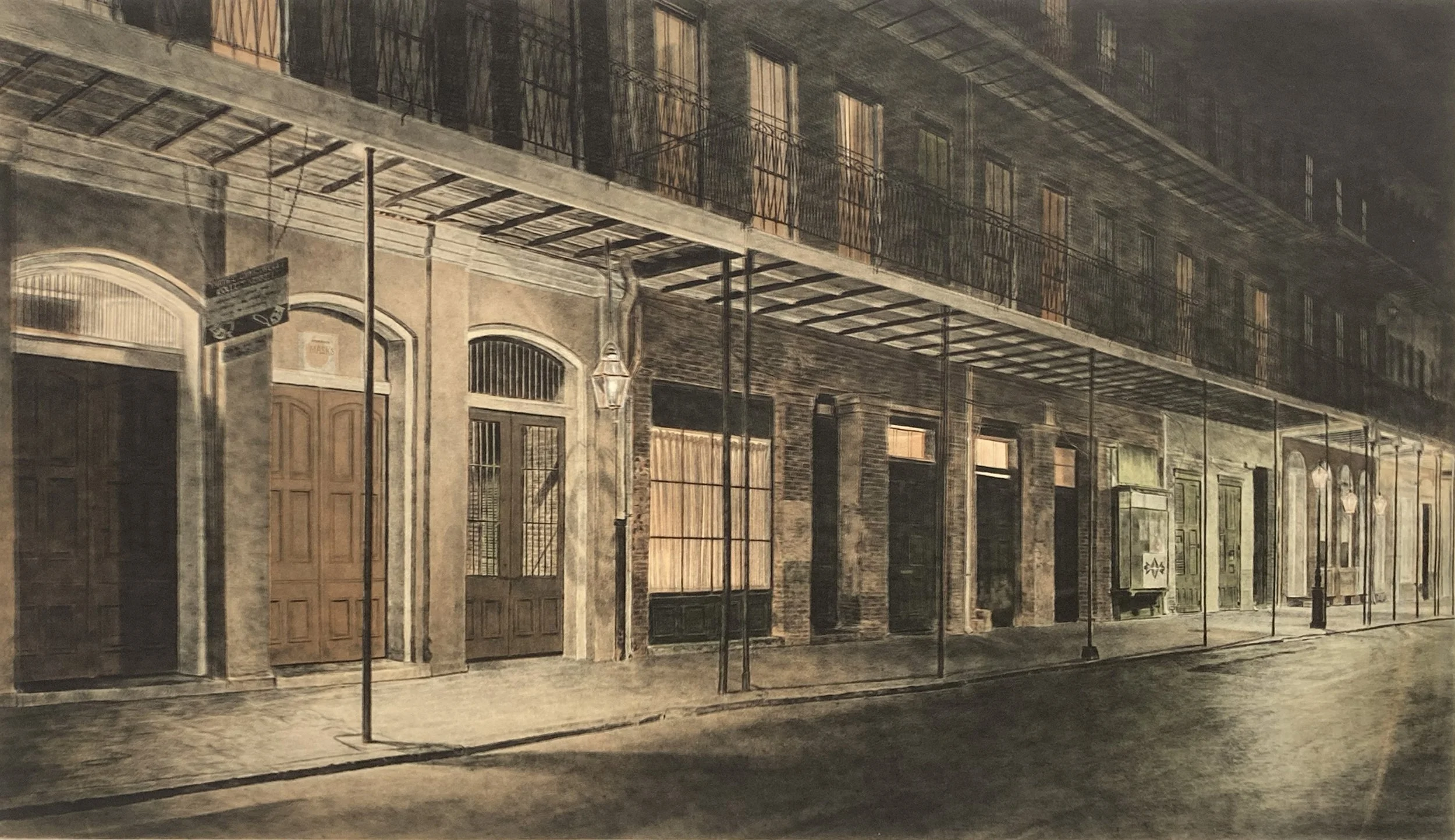 Quarter After One - gravure and second aquatint plate