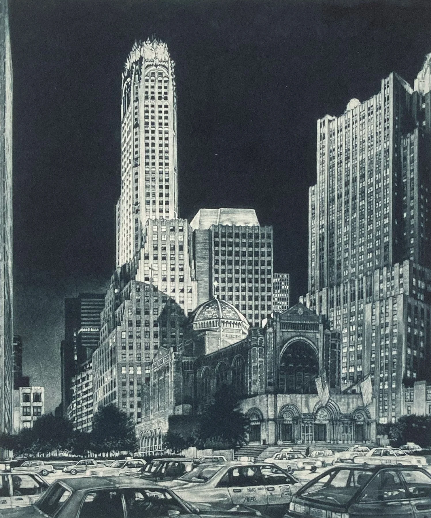 Ascension -  Key mezzotint plate